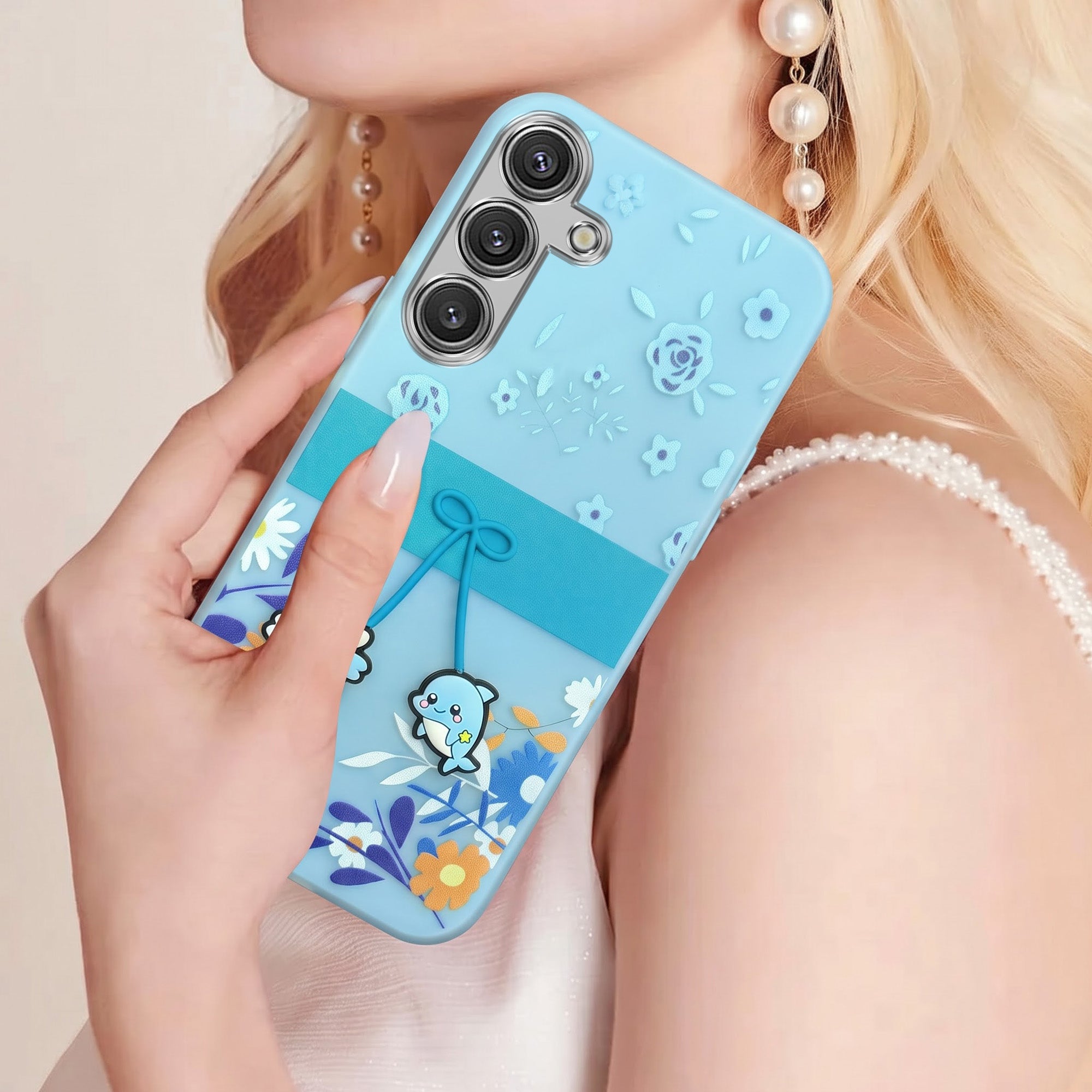 For Samsung Galaxy S24 Back Cover Case (3D Cute Cartoons | Hard Back Side Soft | Matte Premium Finish | HD Printing) (Copy)