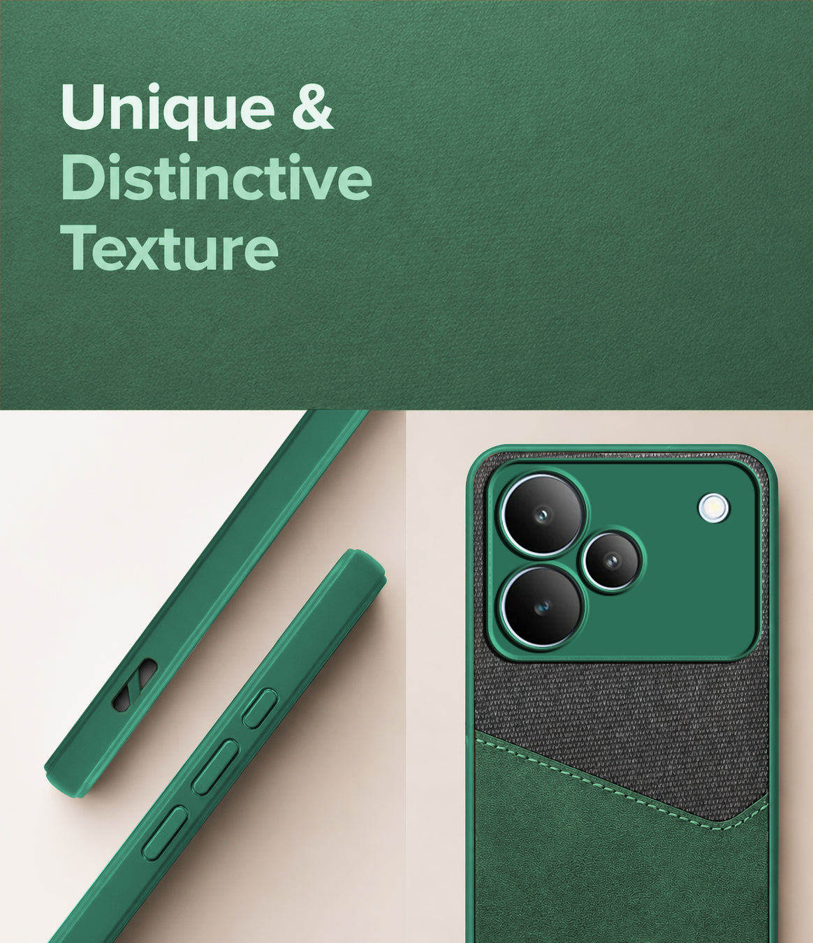 For Realme P4 Back Cover Case (Dual PU Leather Stitch | Professional Minimalist | Soft and Flexible)