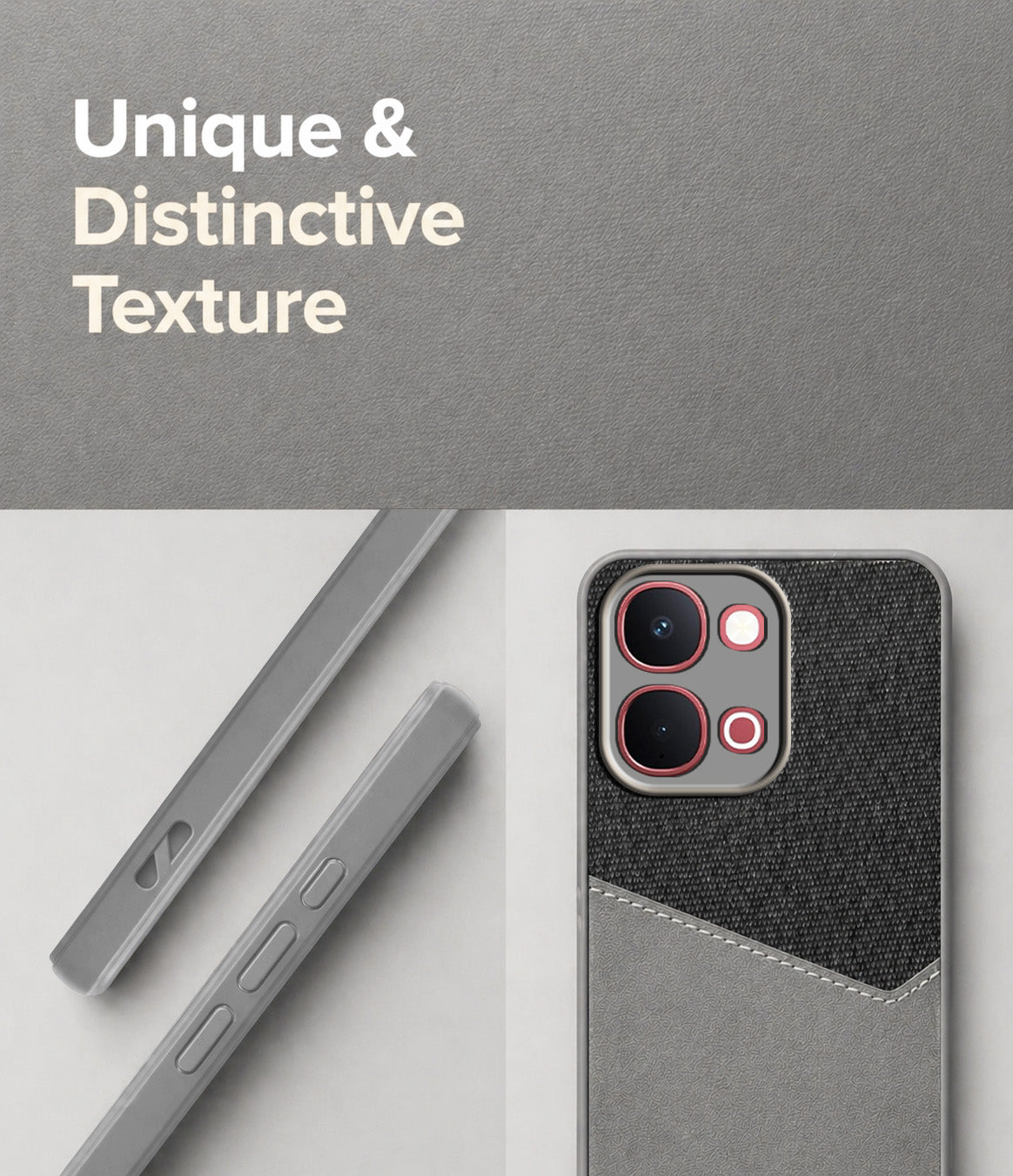 For Vivo Y31T 5G Back Cover Case (Dual PU Leather Stitch | Professional Minimalist | Soft and Flexible)