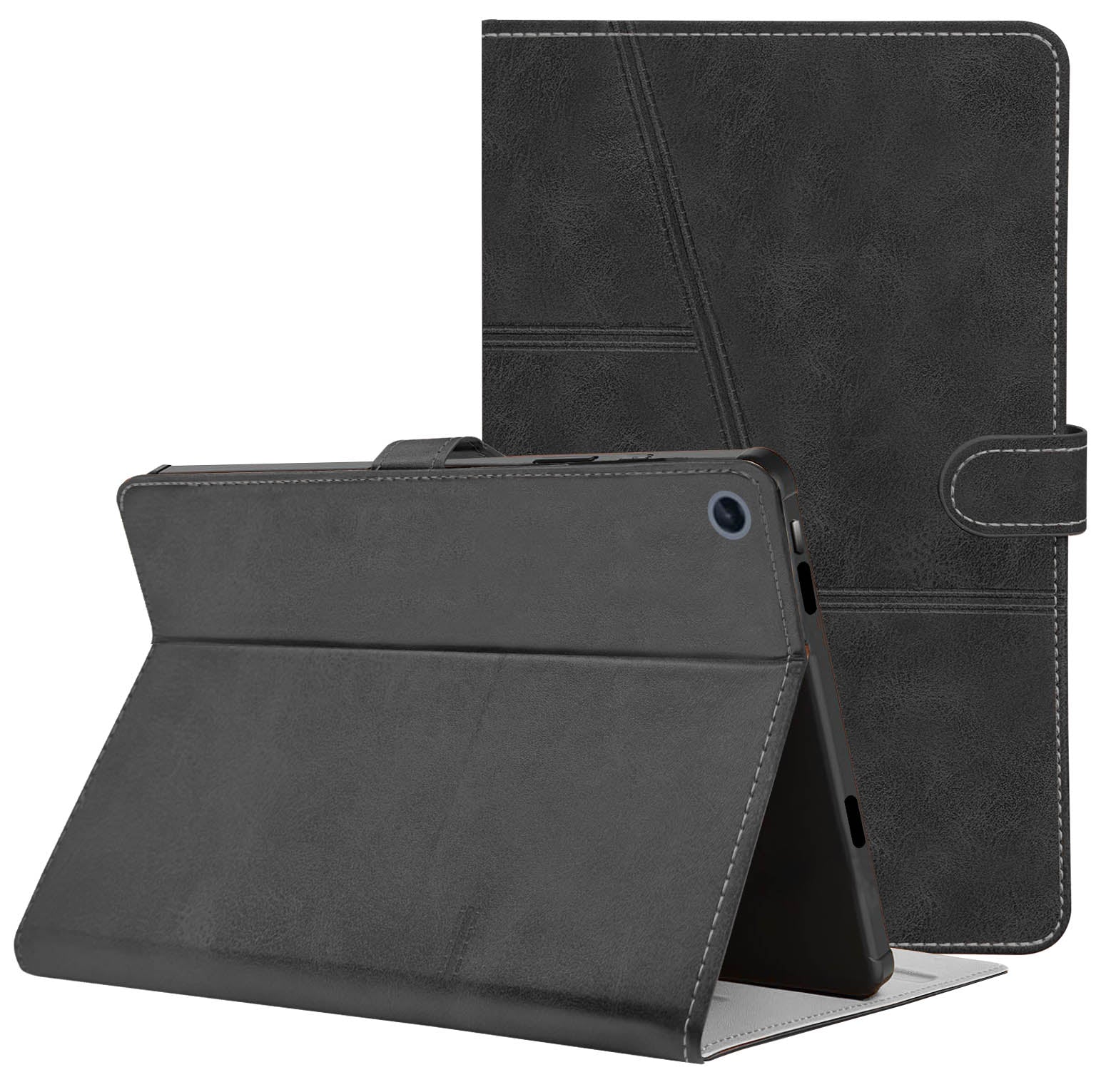 For Flip Cover Folio Case  Motorola Moto Tab G62 10 Inch (PU Leather | Multi-Angle Smart Stand | Card Storage Slots | Silicone Back Pouch)