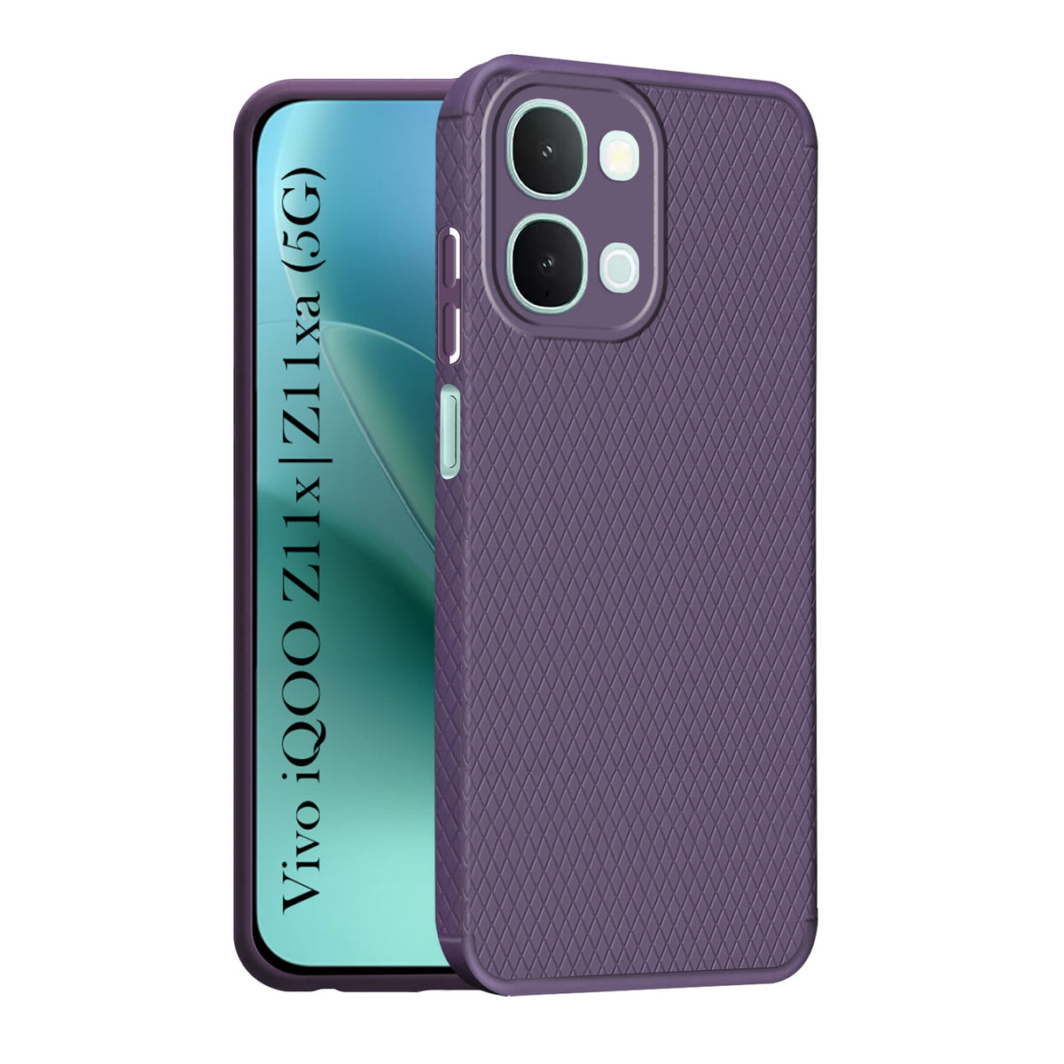 For iQOO Z11x | iQOO Z11xa Back Cover Case Liquid Silicone (Camera Protection | Side Grip Texture | Soft and Flexible)