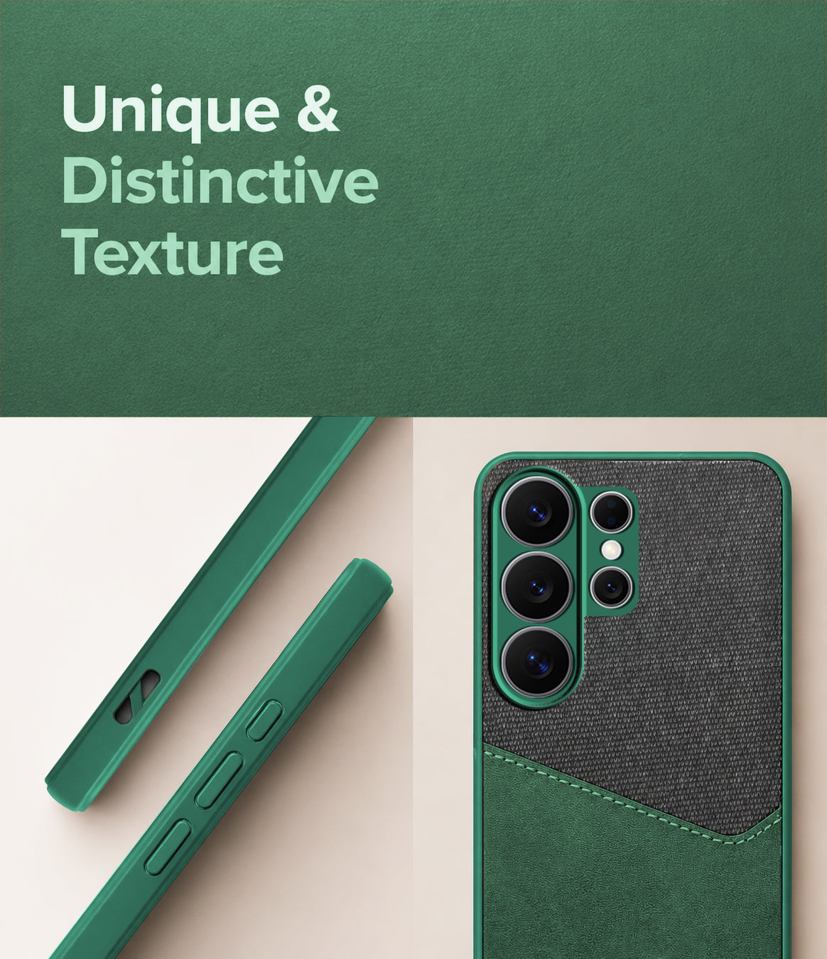 For Samsung Galaxy S25 Ultra Back Cover Case (Dual PU Leather Stitch | Professional Minimalist | Soft and Flexible)
