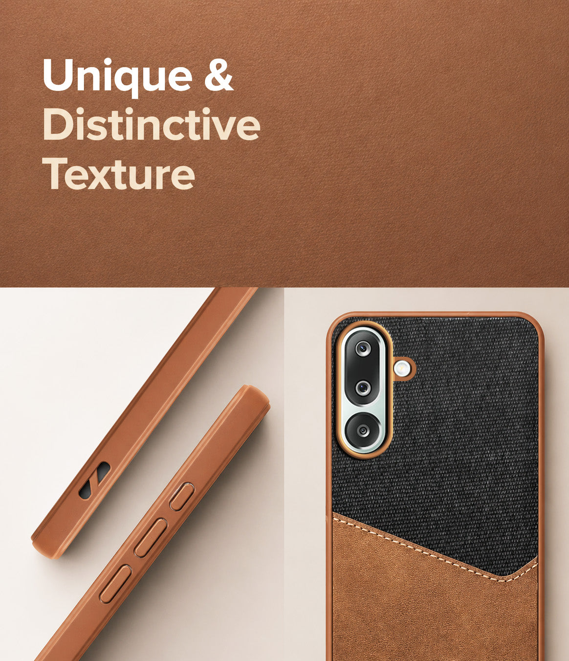 For Samsung Galaxy M36 | Samsung Galaxy F36 Back Cover Case (Dual PU Leather Stitch | Professional Minimalist | Soft and Flexible)