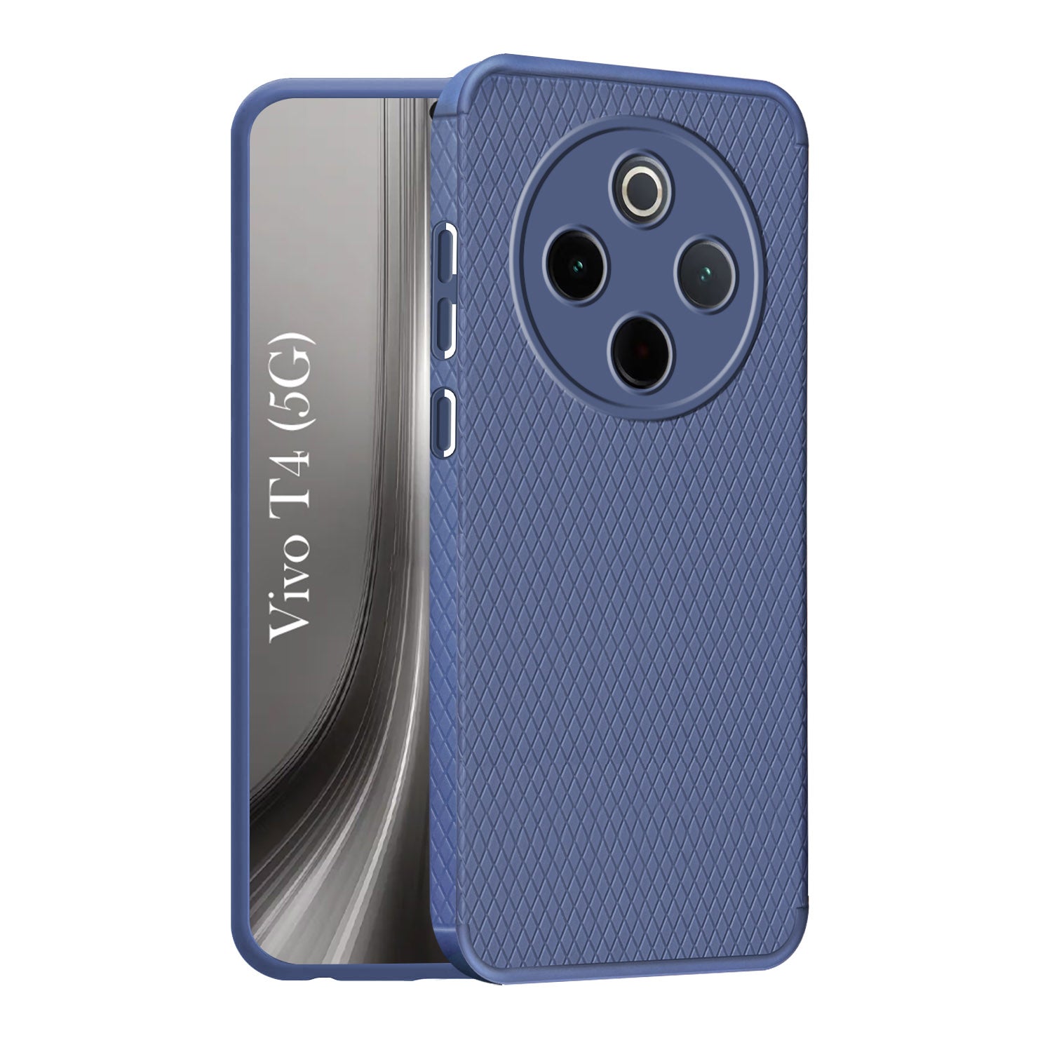 For Vivo T4 Back Cover Case (Liquid Silicone | Side Grip | Camera Protection)
