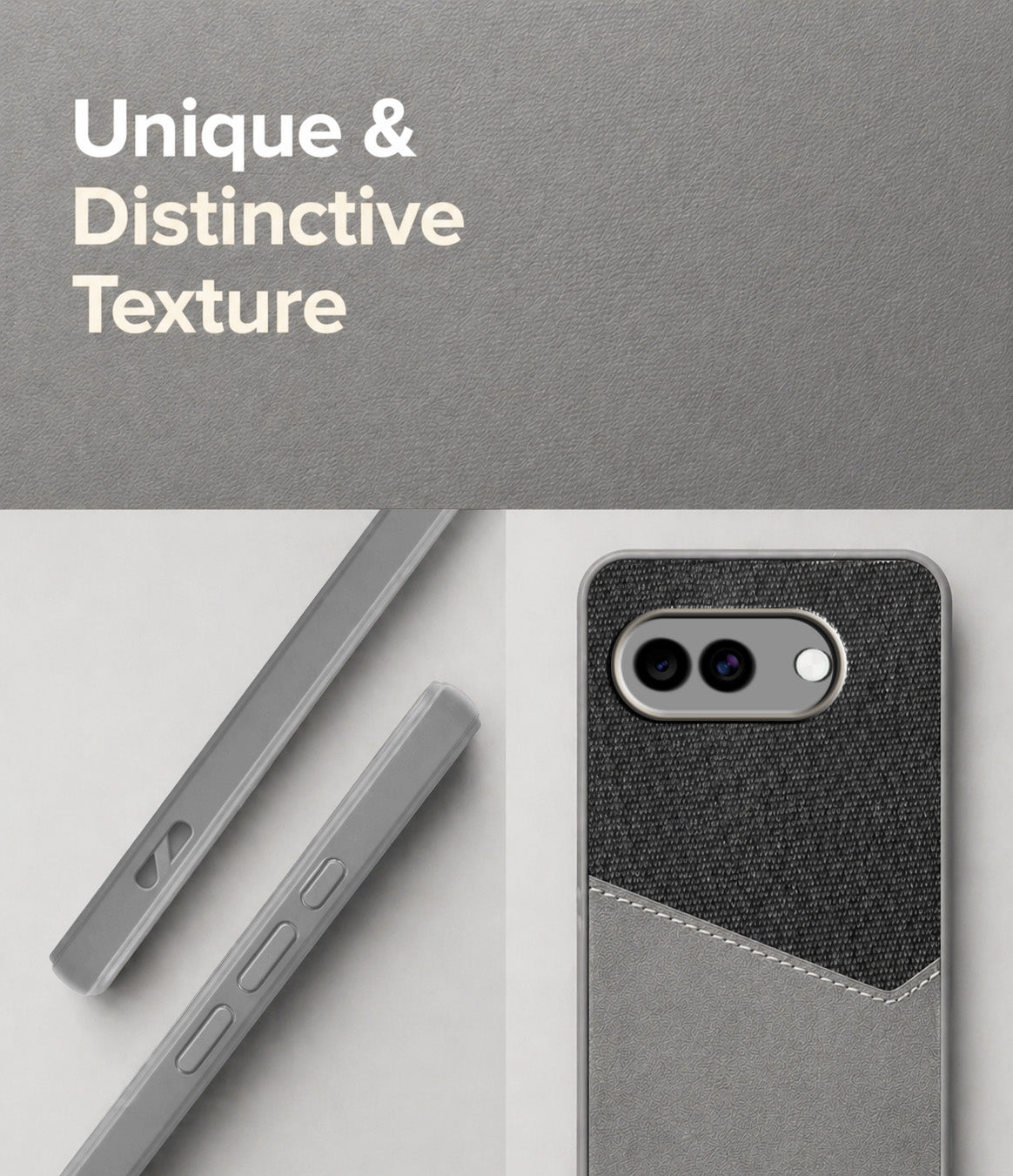For Google Pixel 10a Back Cover Case (Dual PU Leather Stitch | Professional Minimalist | Soft and Flexible)