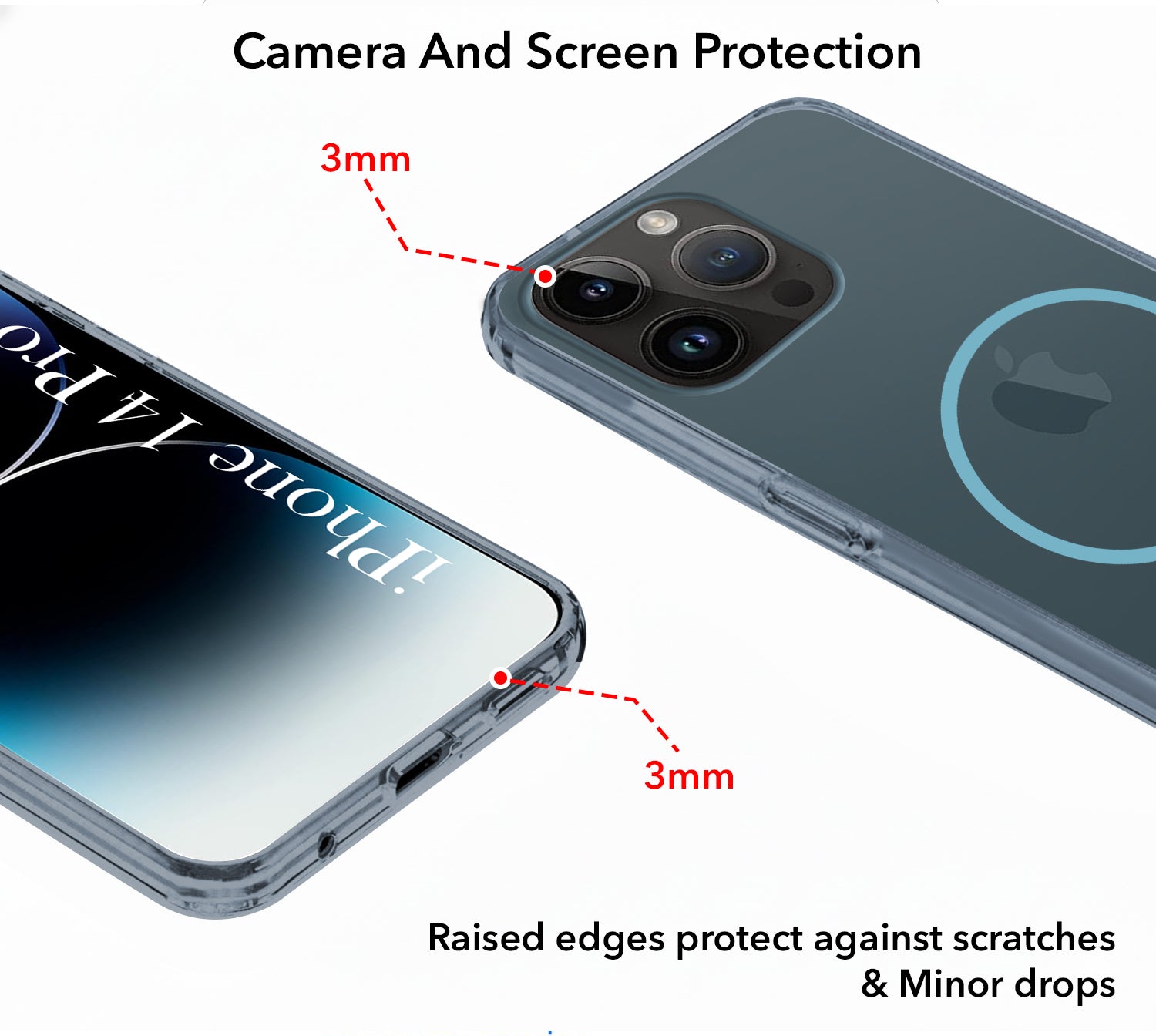 For Apple iPhone 14 Pro Max Back Cover Case Silicone (Slim Paper Thin | Camera Protection Bump | Minimalist Professional | Soft Flexible) "