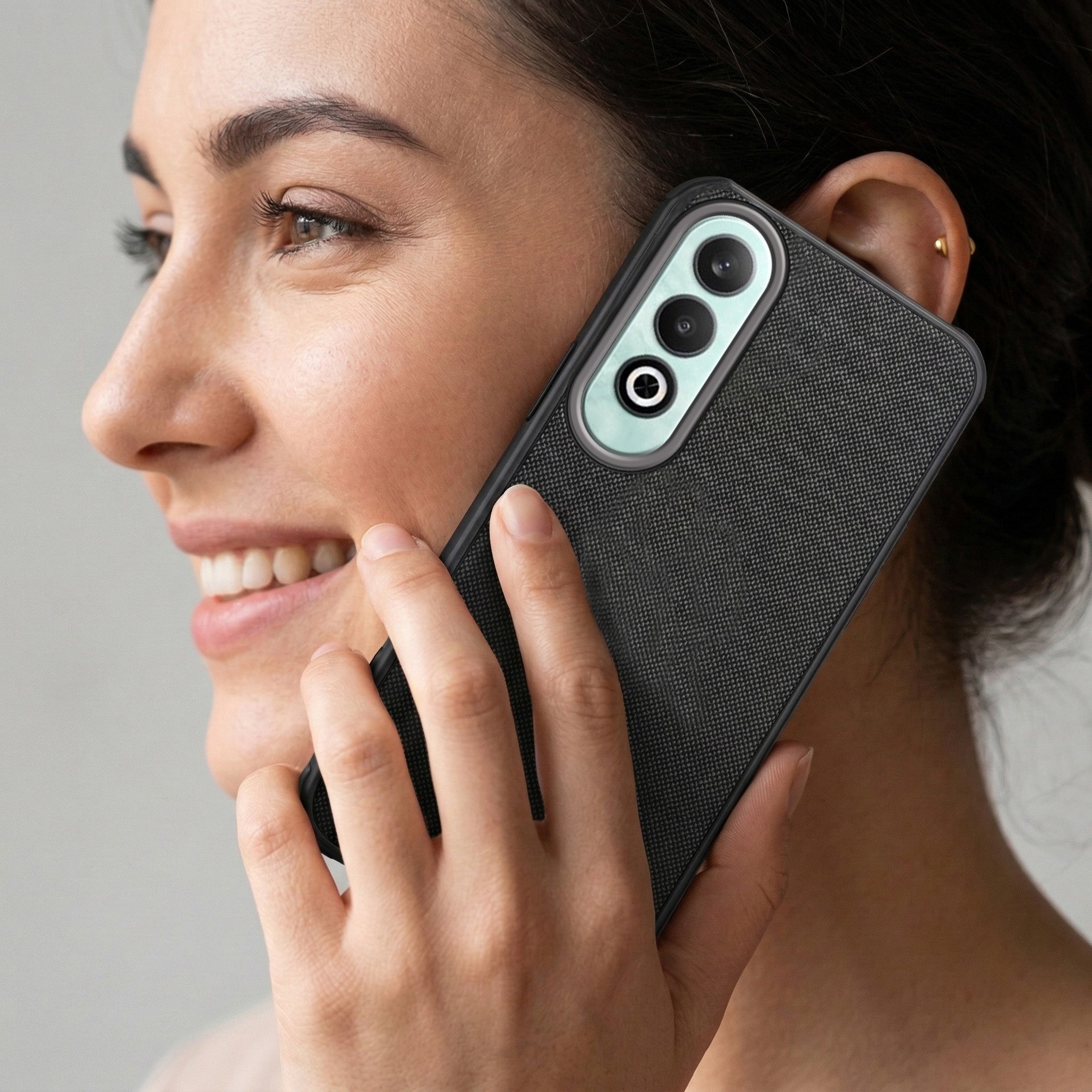 For Oneplus Nord CE 4 Combo with Back Cover and 9H Tempered Glass (Textured Grip Design | Micro-Fiber Cloth Inside | Oleophobic Coating Screen Glass)