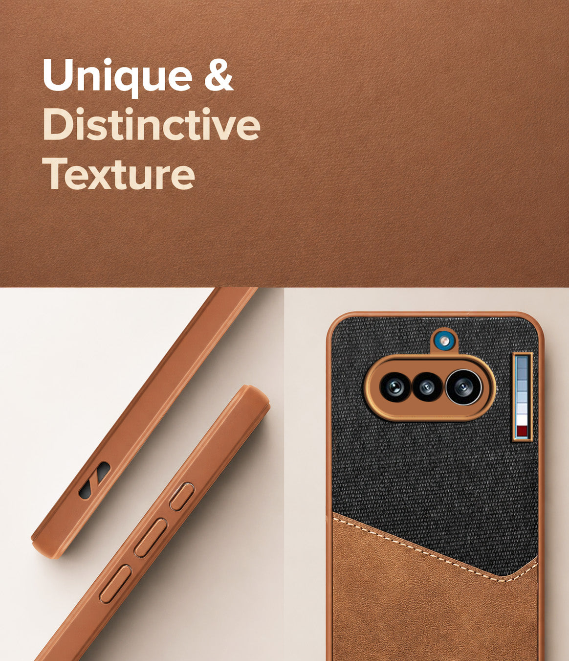 For Nothing Phone 4A 5G Back Cover Case (Dual PU Leather Stitch | Professional Minimalist | Soft and Flexible)
