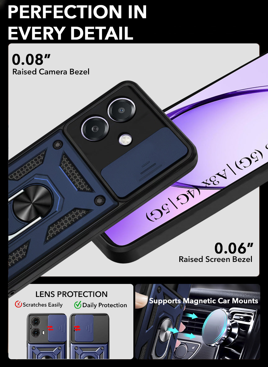 For Oppo A3X 5G | Oppo A3 5G Back Cover Case (Hybrid Dual Armor Polycarbonate)