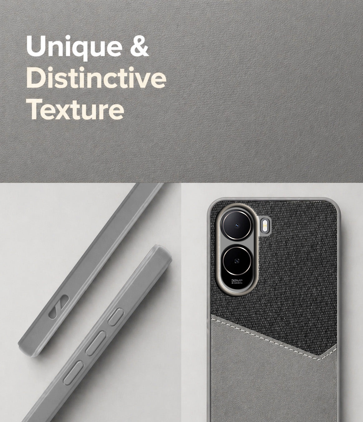 For Poco C85x 5G Back Cover Case (Dual Colour Stitch | Professional Minimalist Feel | Soft and Flexible)
