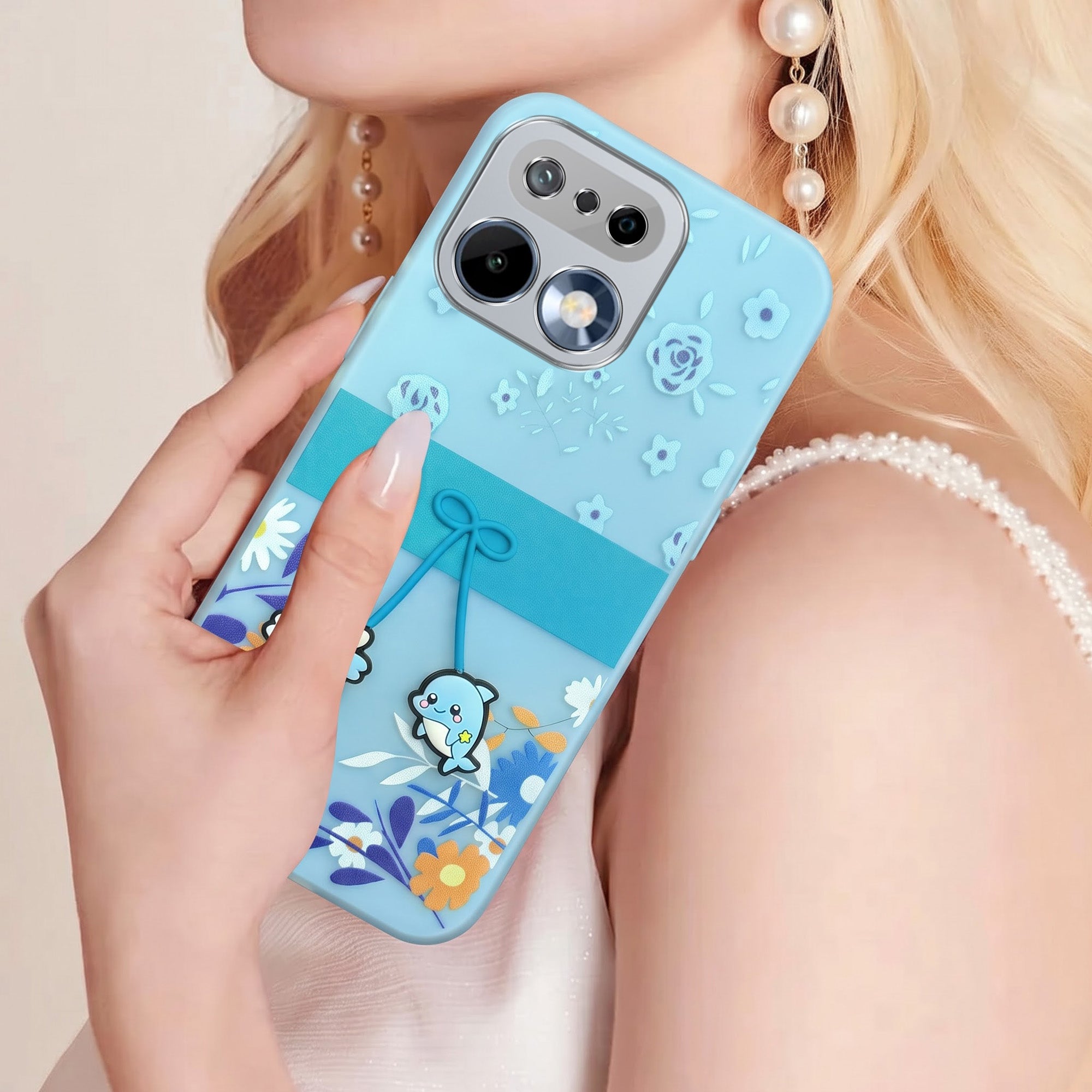 For Realme 16 Pro Back Cover Case (3D Cute Cartoons | Hard Back Side Soft | Matte Premium Finish | HD Printing)
