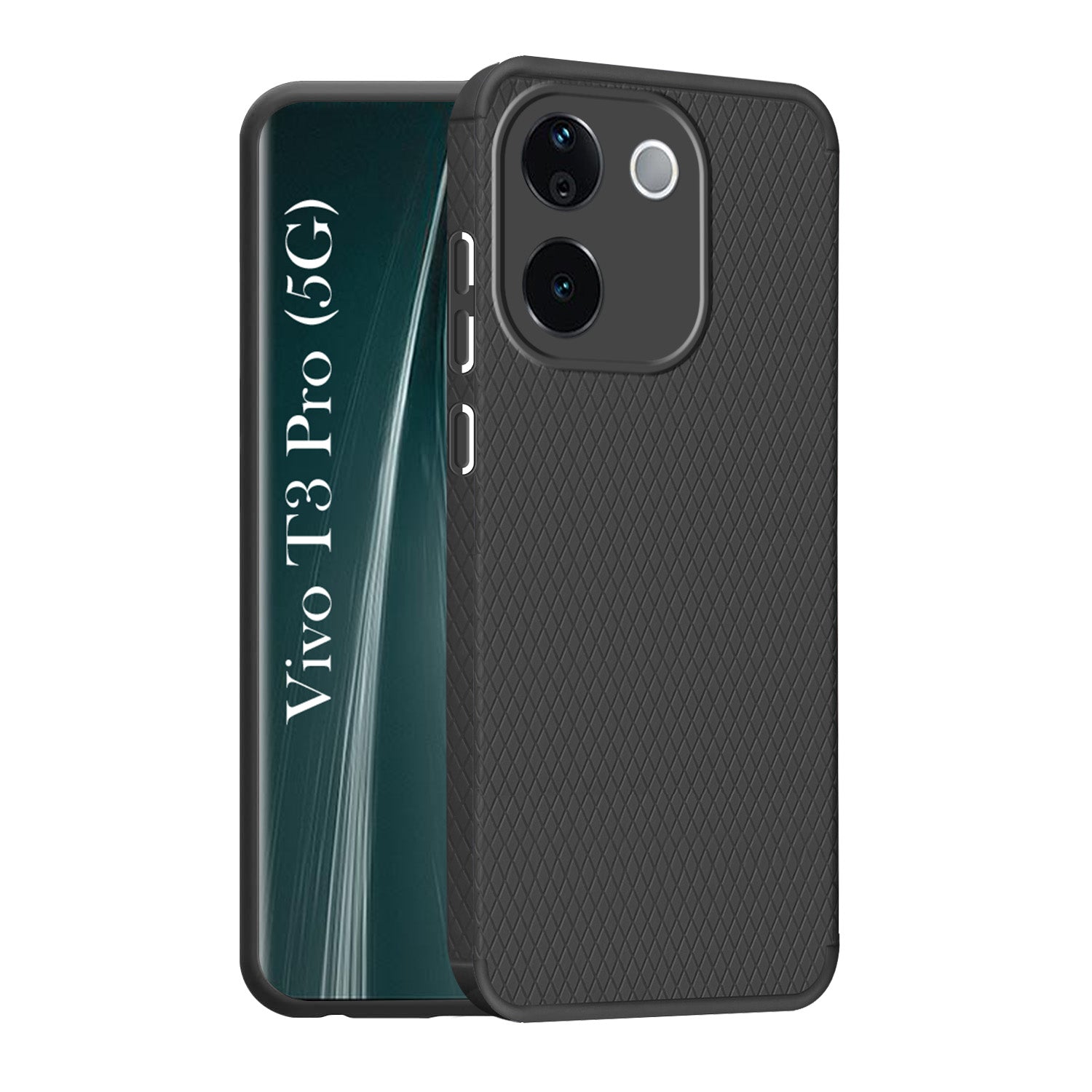 For Vivo T3 Pro Back Cover Case (Liquid Silicone | Side Grip | Camera Protection)
