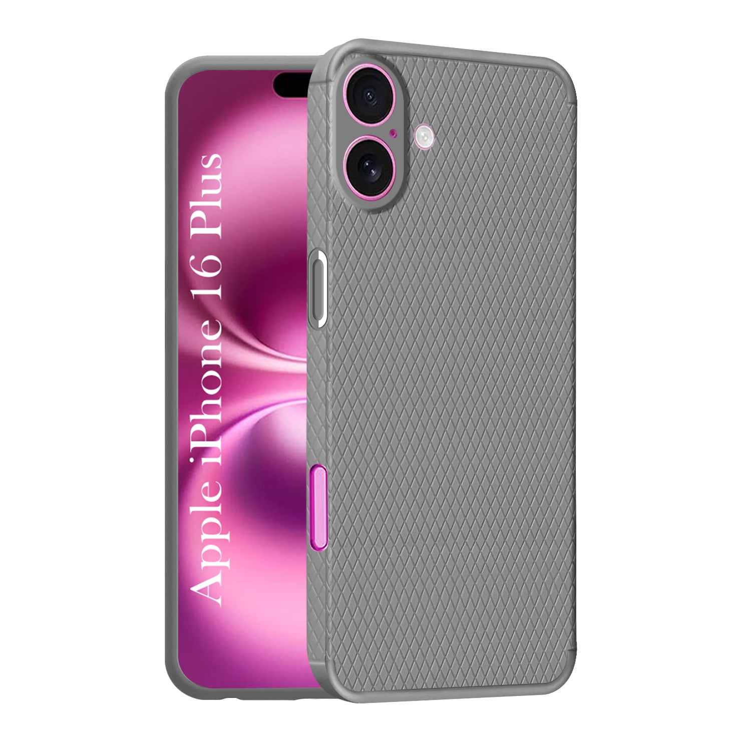 For Apple iPhone 16 Plus Back Cover Case (Liquid Silicone | Side Grip | Camera Protection)