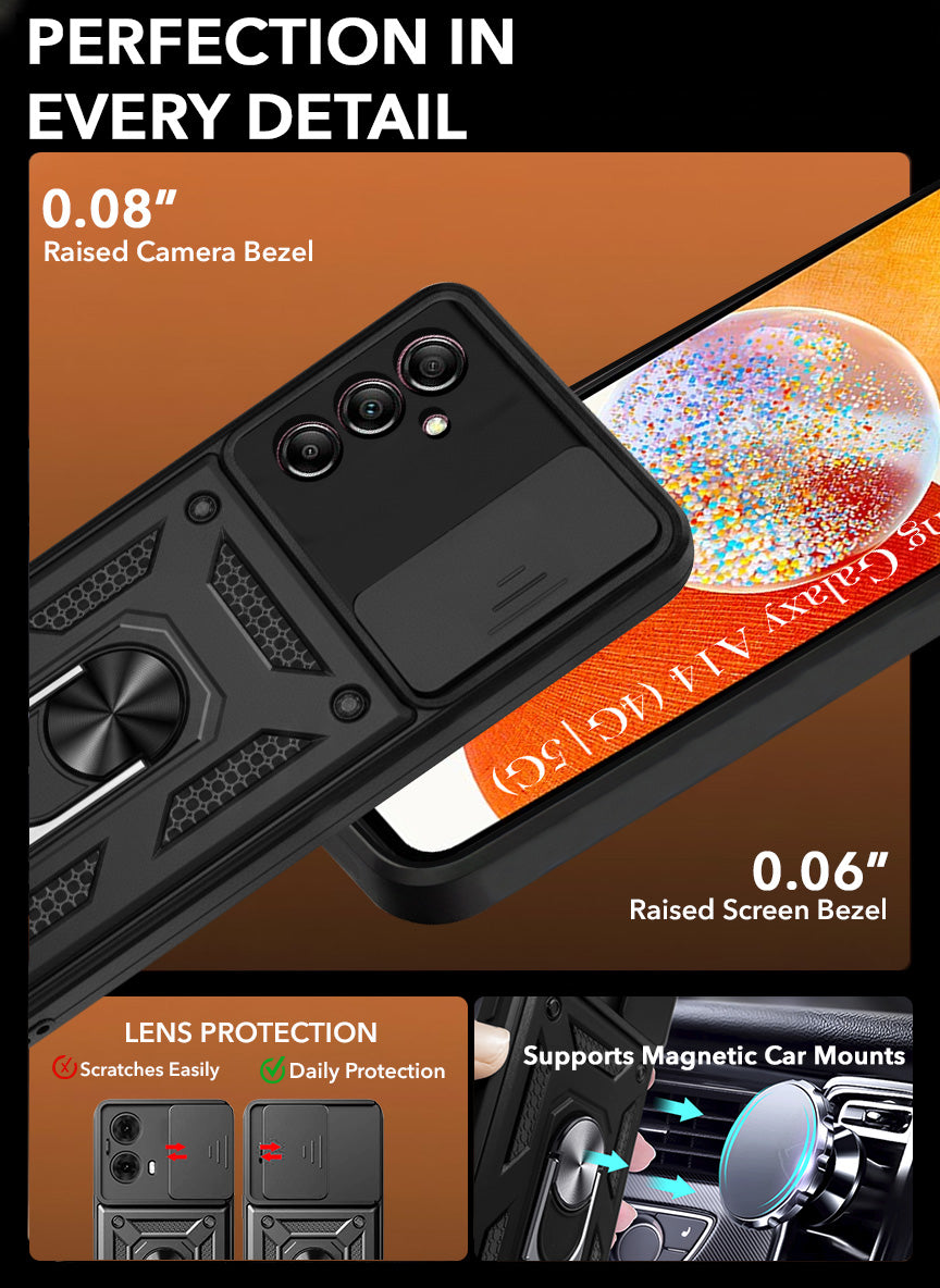 For Samsung Galaxy A14 4G | 5G Back Cover Case (Hybrid Dual Armor Polycarbonate)