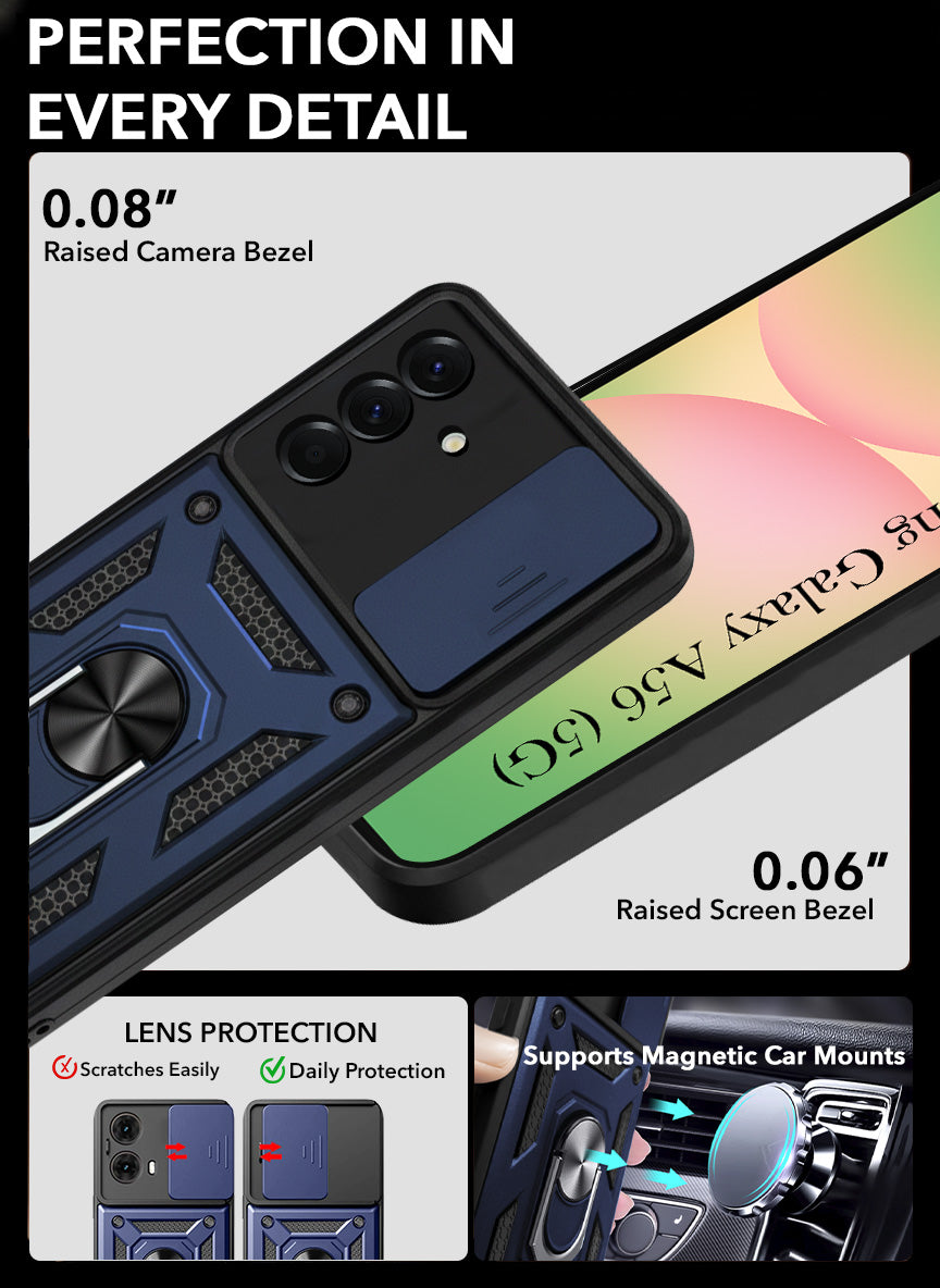 For Samsung Galaxy A56 Back Cover Case (Hybrid Dual Armor Polycarbonate)
