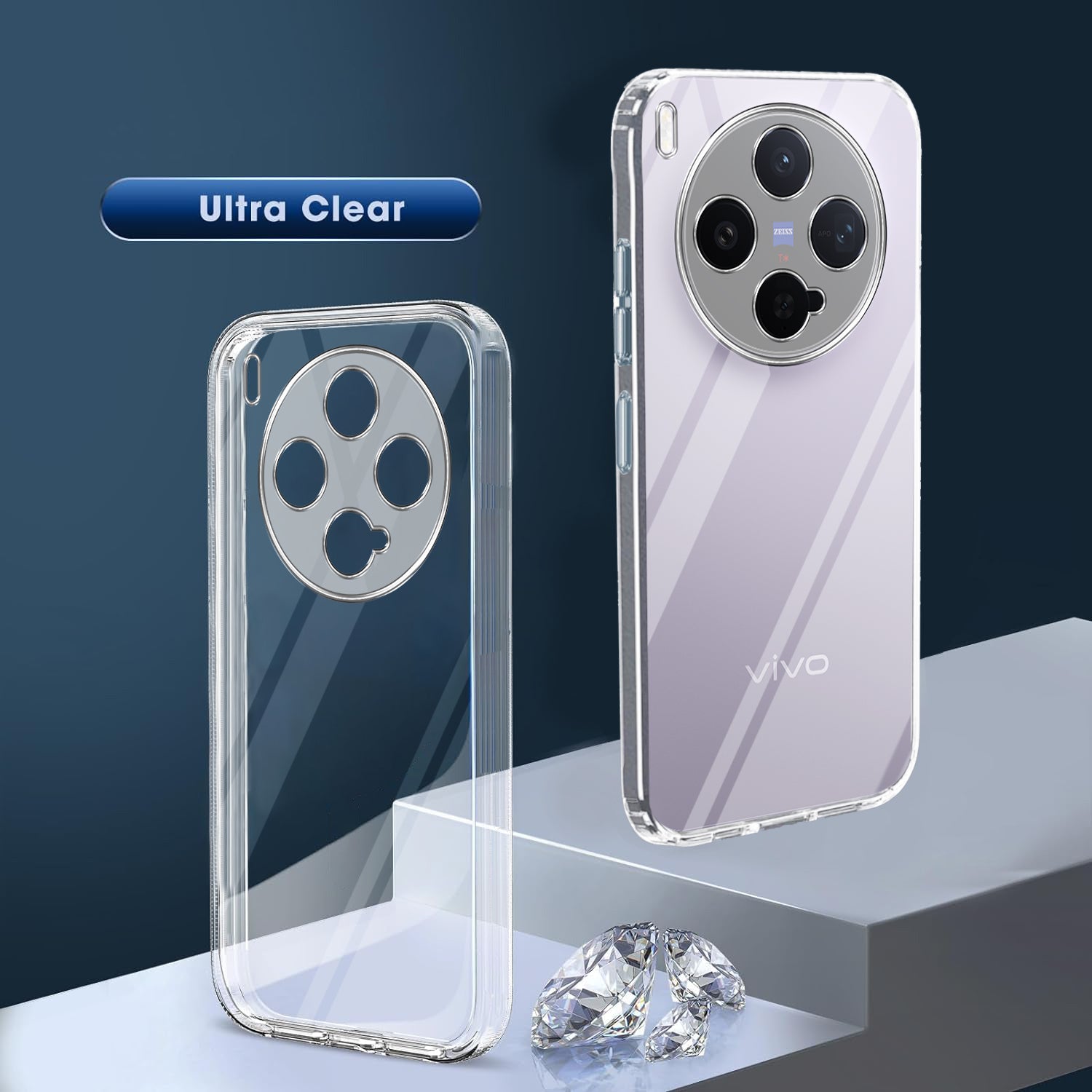For Vivo X300 5G Back Cover Case Silicone (Clear Shockproof Case with Camera Protection | Soft and Flexible | Transparent)