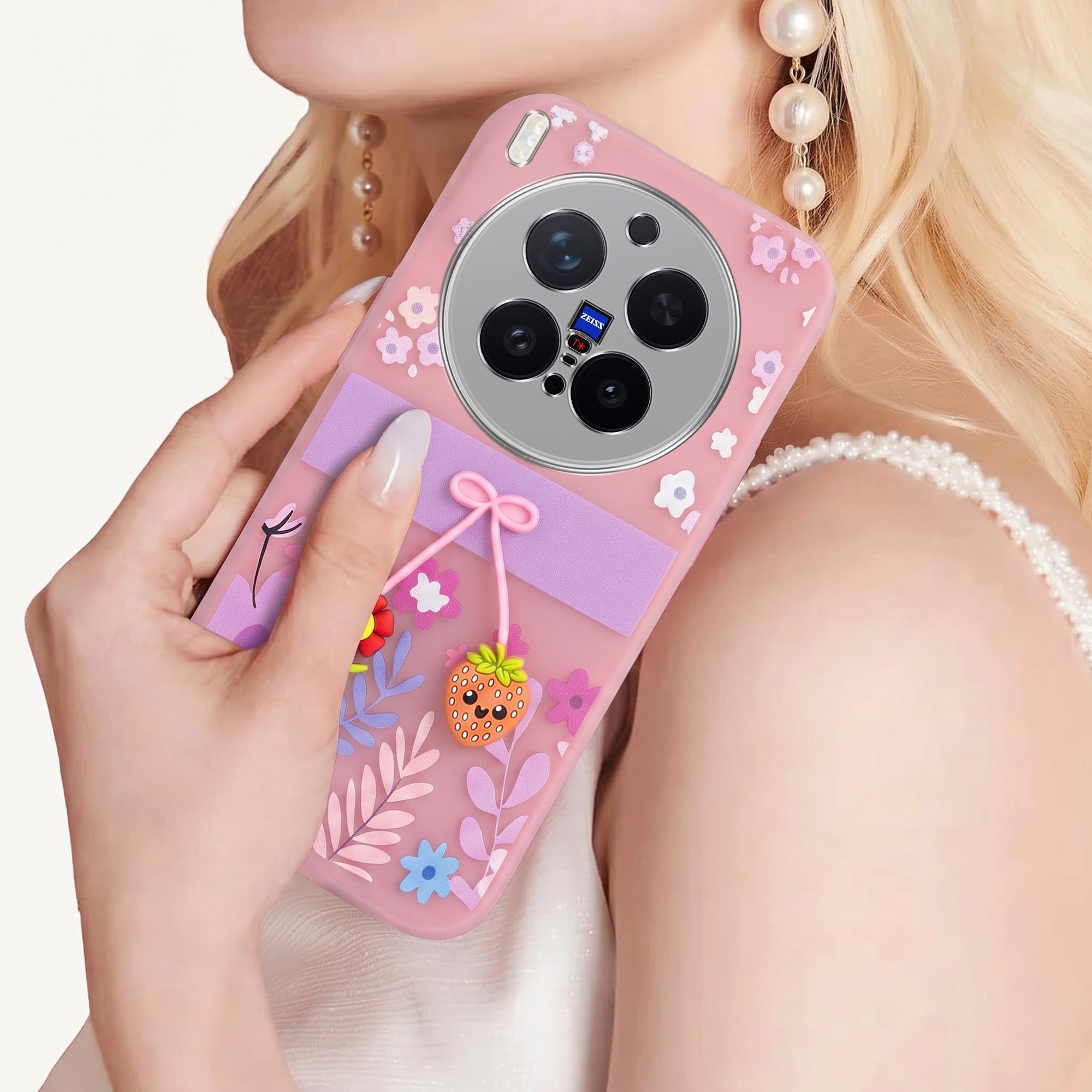 For Vivo X300 Pro Back Cover Case (3D Cute Cartoons | Hard Back Side Soft | Matte Premium Finish | HD Printing) (Copy)