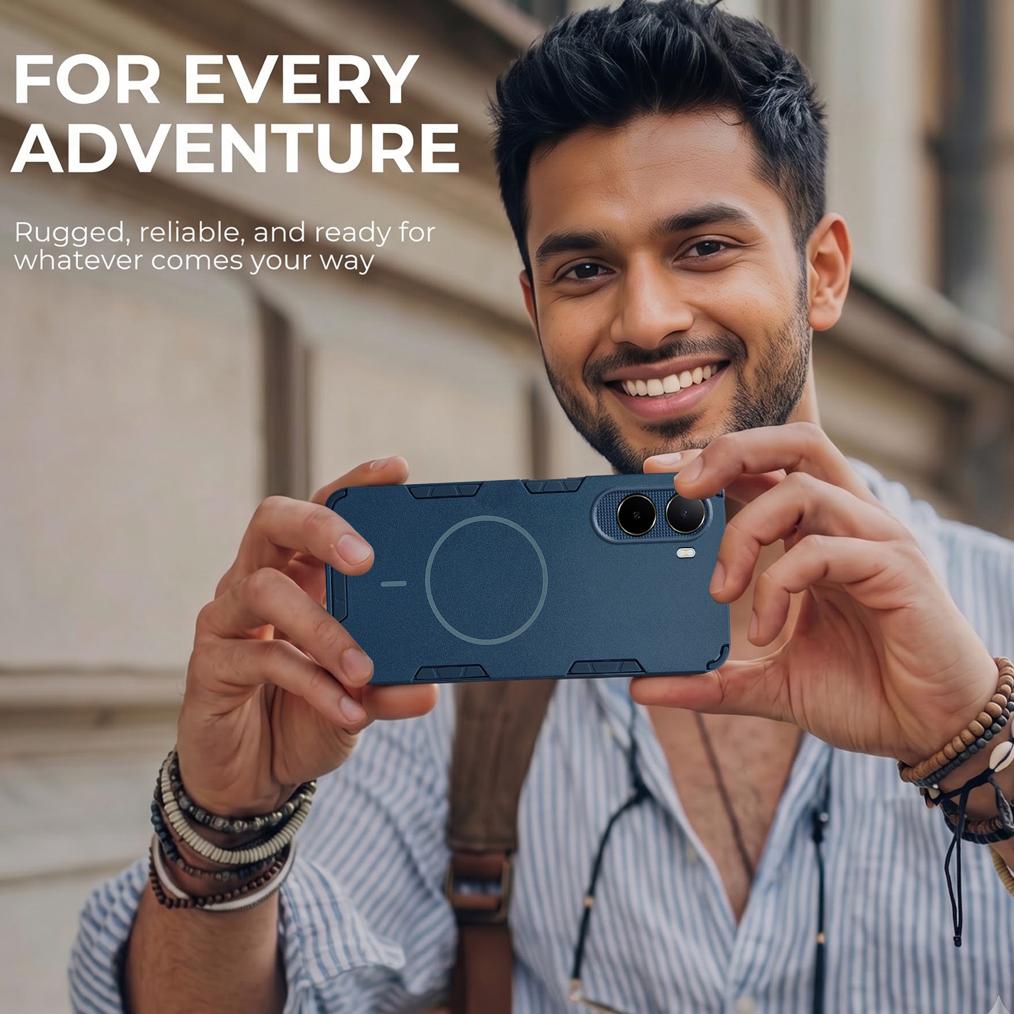 For Poco C85x 5G Back Cover Case (Slim Hybrid Armor | Shockproof Camera Protection | Rugged Dual Layer)