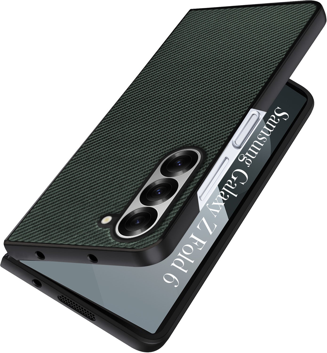 For Samsung Galaxy Z Fold 6 5G Back Flip Case Cover (Craft Printed Design | Hybrid Texture | Inside Microfiber Cloth)