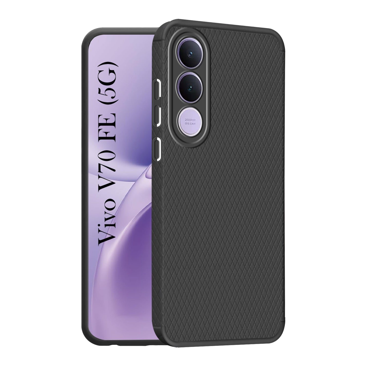For Vivo V70 FE 5G Back Cover Case Liquid Silicone (Camera Protection | Side Grip Texture | Soft and Flexible)