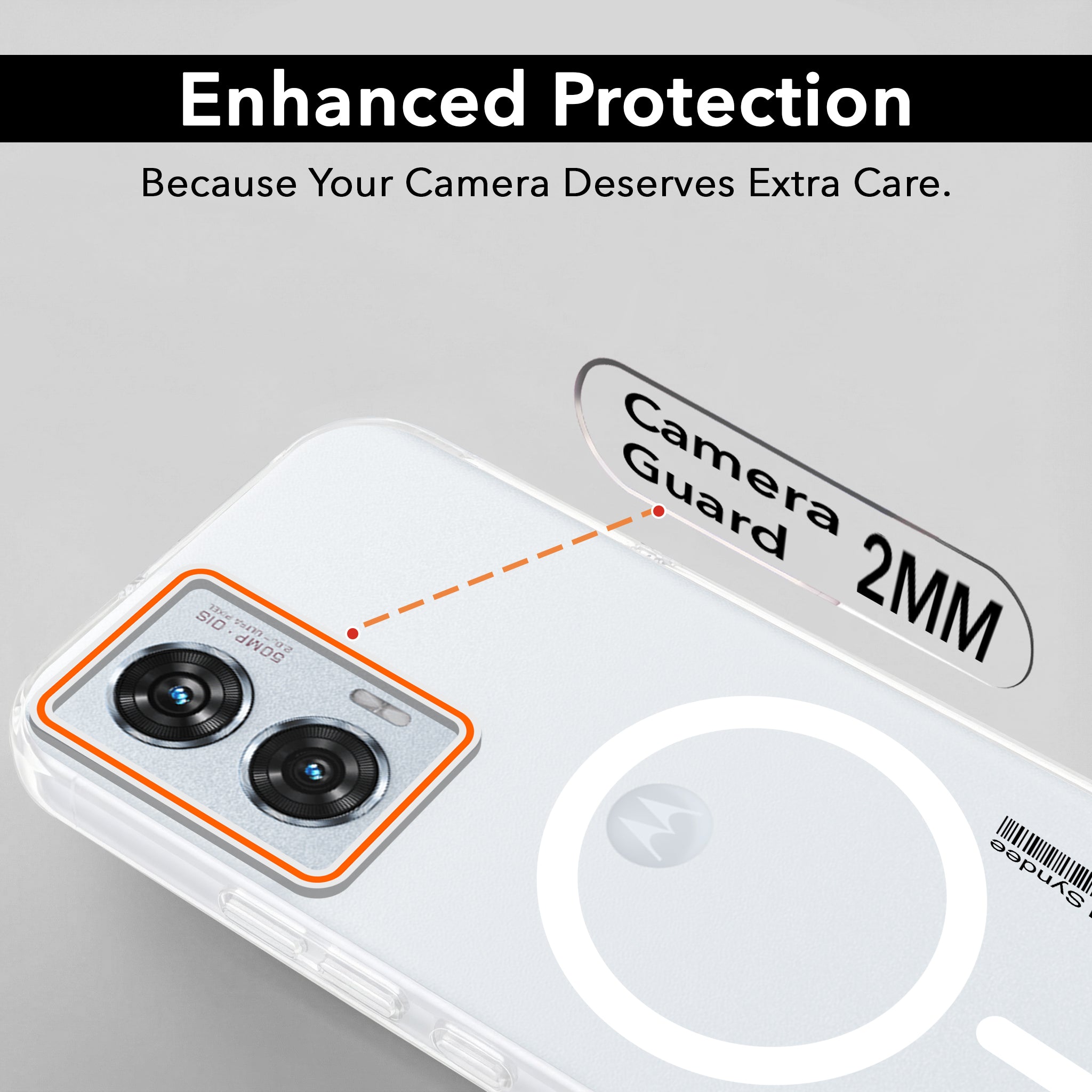 For Motorola Moto Edge 50 Fusion Back Cover Case (Soft Touch | Camera Bump Protection | MagSafe Compatible | Matte Finish)