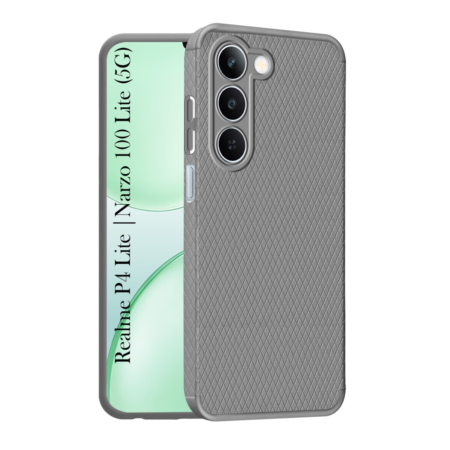 For Realme P4 Lite 5G | Realme Narzo 100 Lite 5G Back Cover Case Liquid Silicone (Camera Protection | Side Grip Texture | Soft and Flexible)