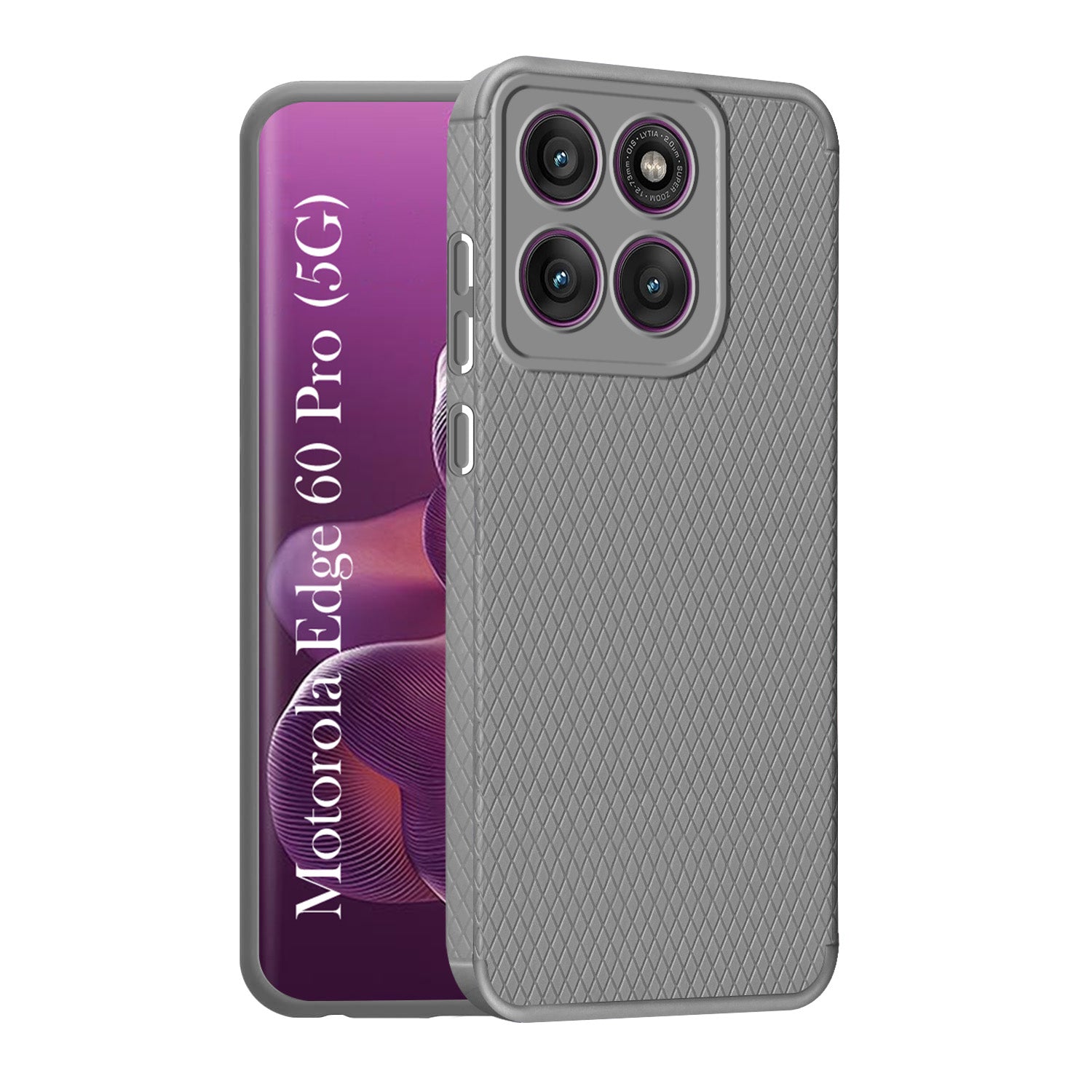 For Motorola Moto Edge 60 Pro Back Cover Case (Liquid Silicone | Side Grip | Camera Protection)