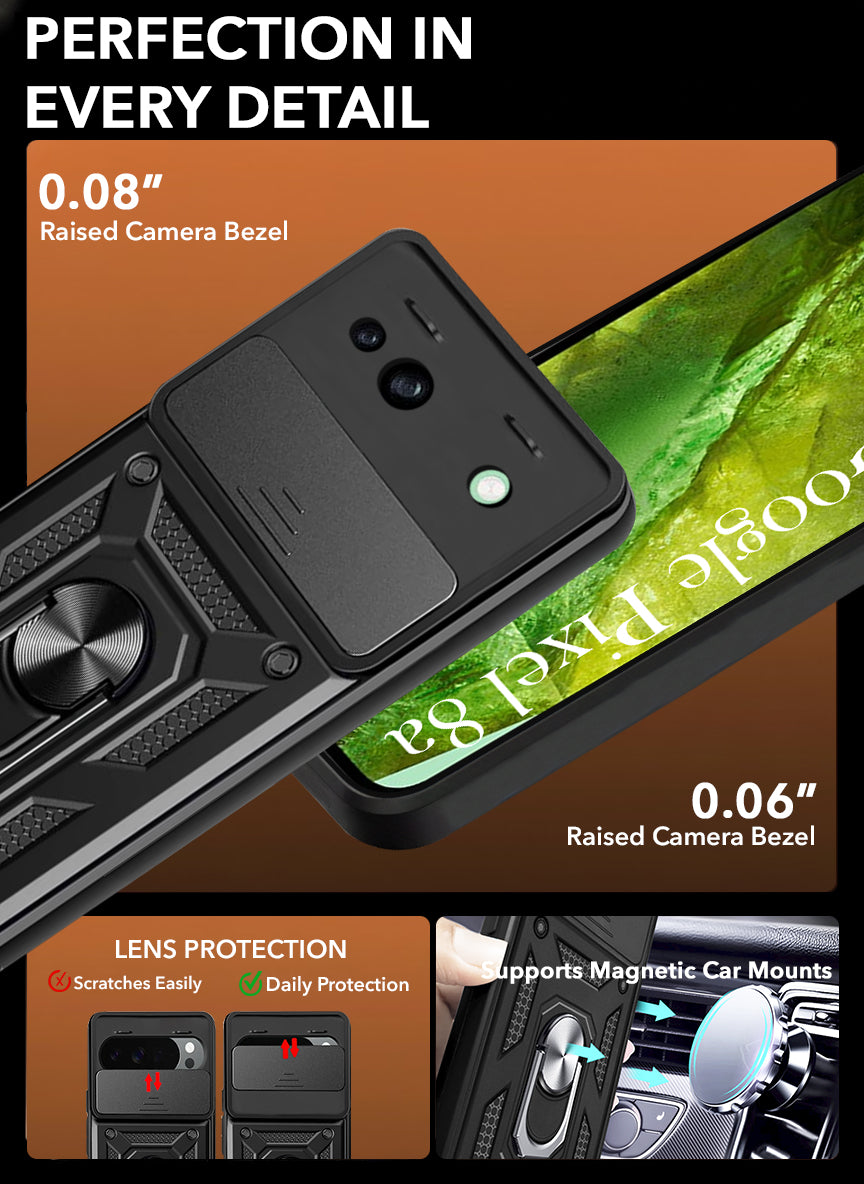 For Google Pixel 8a Back Cover Case (Hybrid Dual Armor Polycarbonate)