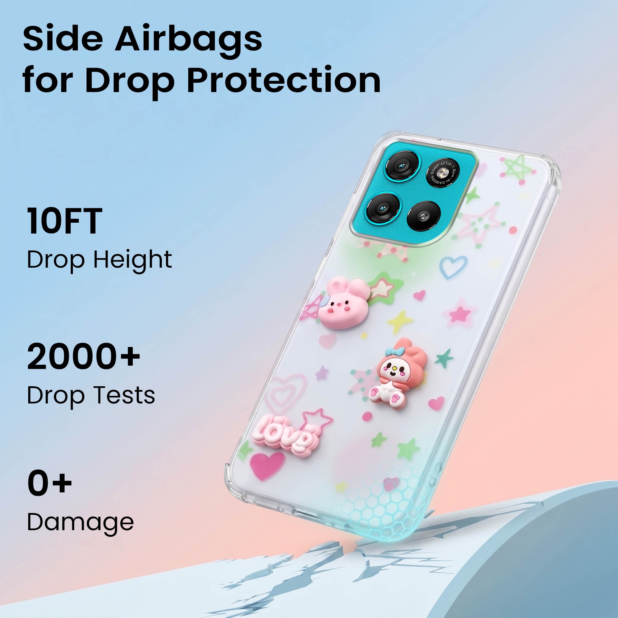 For Motorola Moto G67 Power | G57 Power Back Cover Case (3D Cute Cartoons | Hard Back Side Soft | Matte Premium Finish | HD Printing)