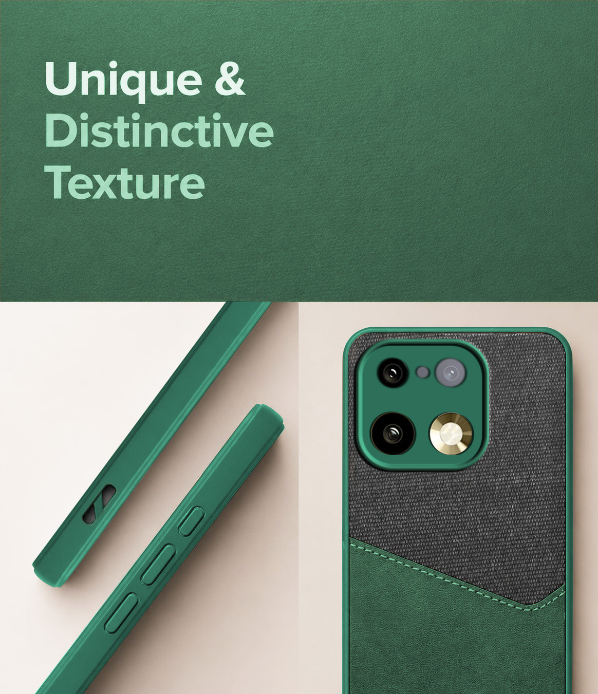 For Realme 16 Pro Plus 5G Back Cover Case (Dual PU Leather Stitch | Professional Minimalist | Soft and Flexible)
