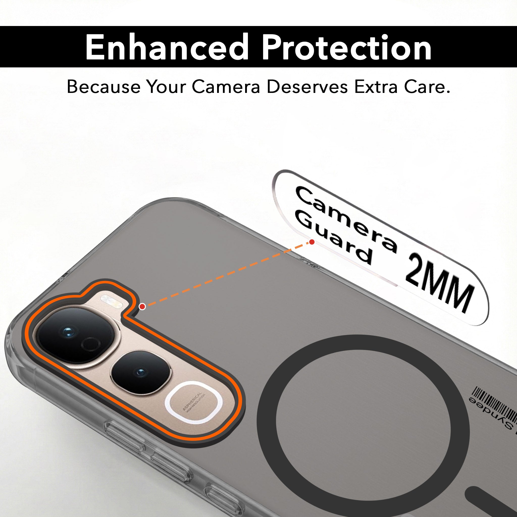 For Vivo Y400 Pro Back Cover Case (Soft Touch | Camera Bump Protection | MagSafe Compatible | Matte Finish)