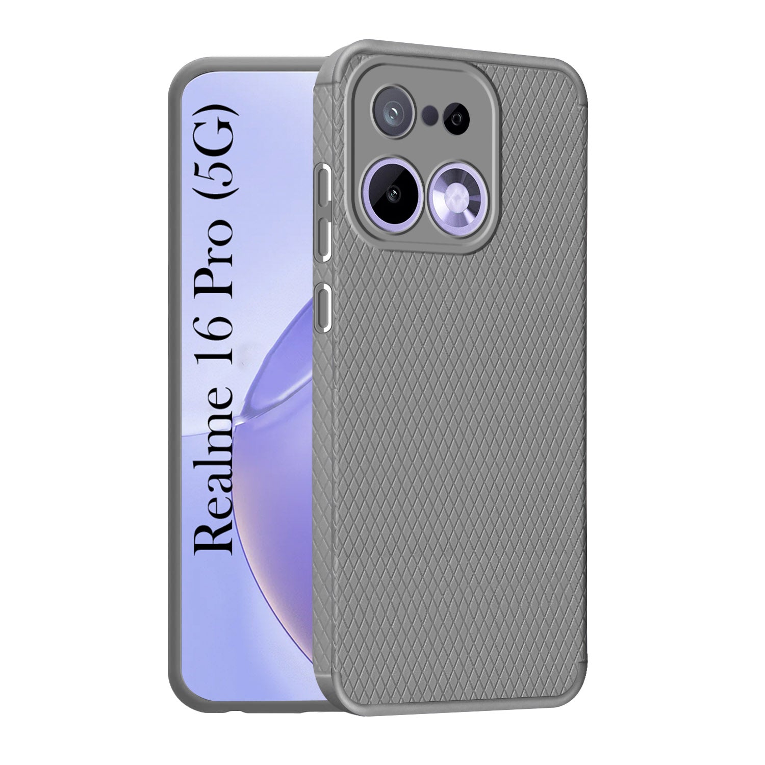 For Realme 16 Pro Back Cover Case Liquid Silicone (Camera Protection | Side Grip Texture | Soft and Flexible)
