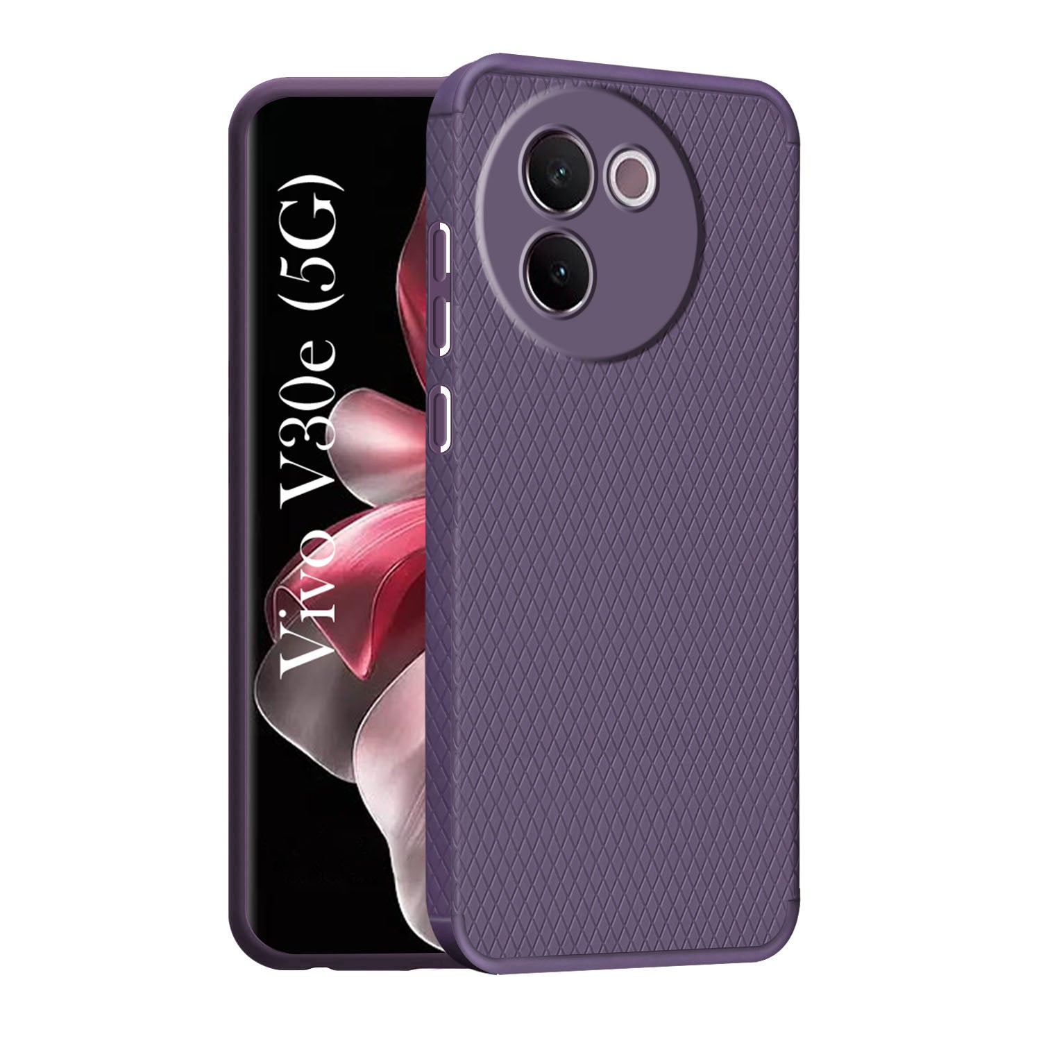 For Vivo V30e 5G Back Cover Case (Liquid Silicone | Side Grip | Camera Protection
