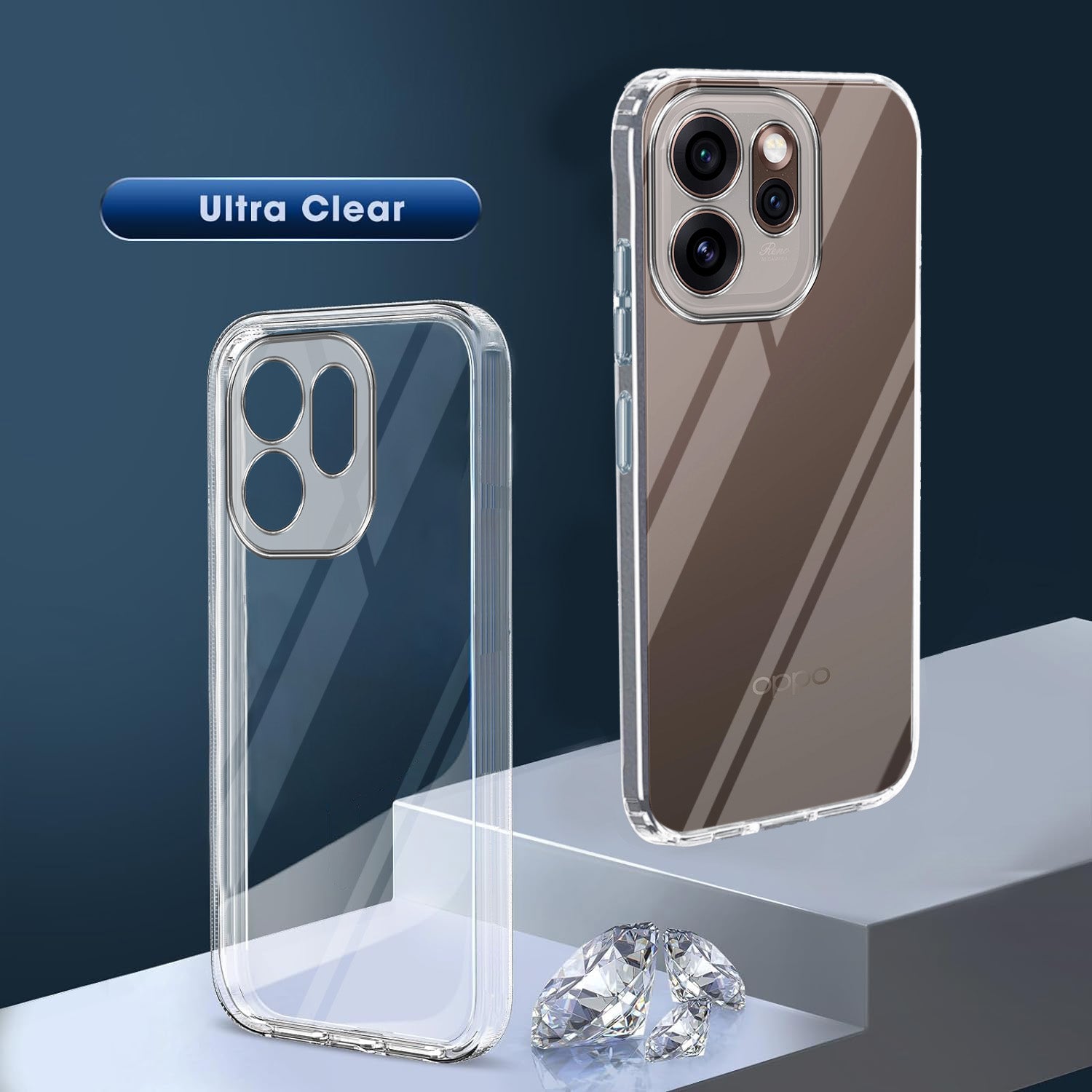 For Oppo Reno15 Pro 5G | Oppo Reno 15 Pro 5G Back Cover Case Silicone (Clear Shockproof Case with Camera Protection | Soft and Flexible | Transparent)