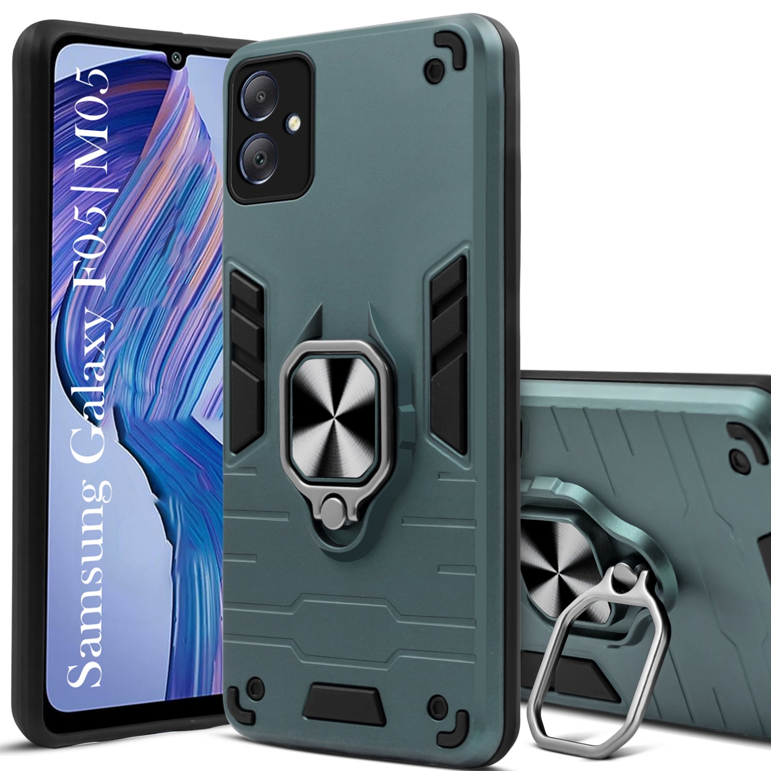 For Samsung Galaxy F05 | M05 Back Cover Case (Shockproof Polycarbonate Dual Layer Hybrid Armor)