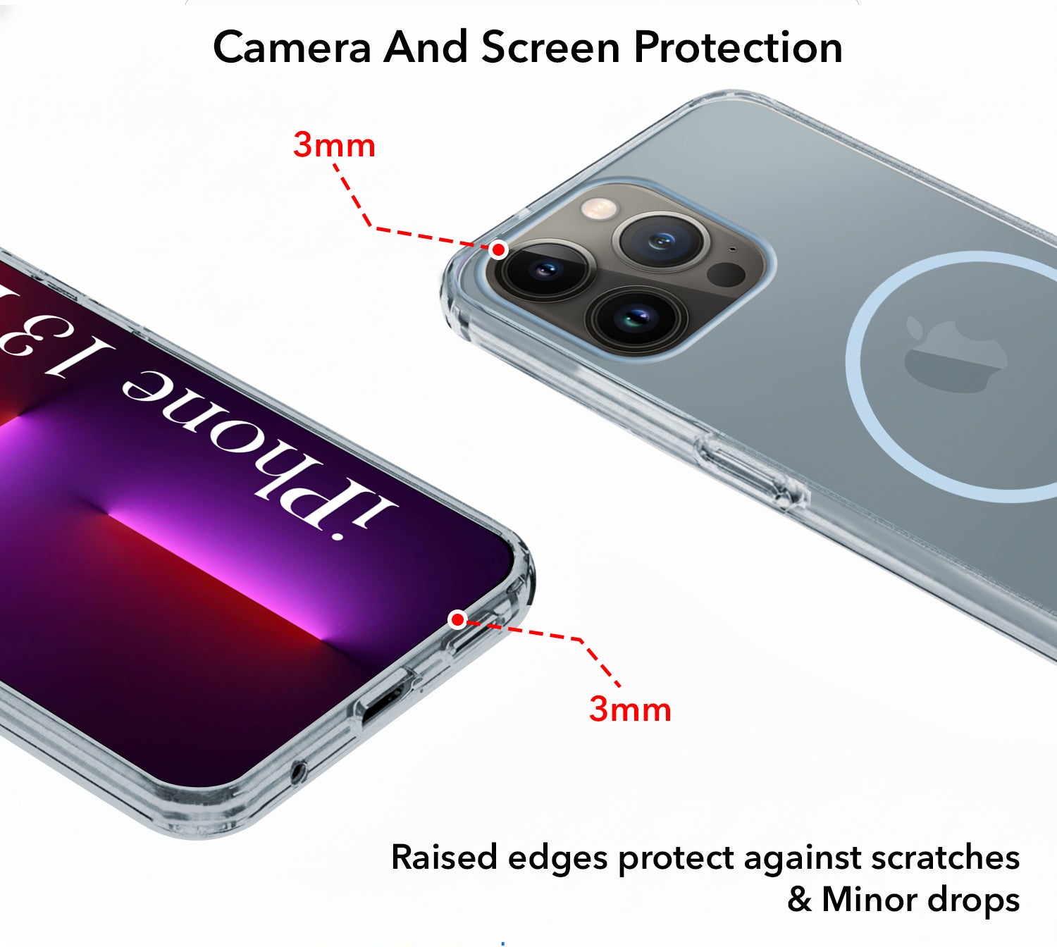 For Apple iPhone 13 Pro Back Cover Case Silicone (Slim Paper Thin | Camera Protection Bump | Minimalist Professional | Soft Flexible)