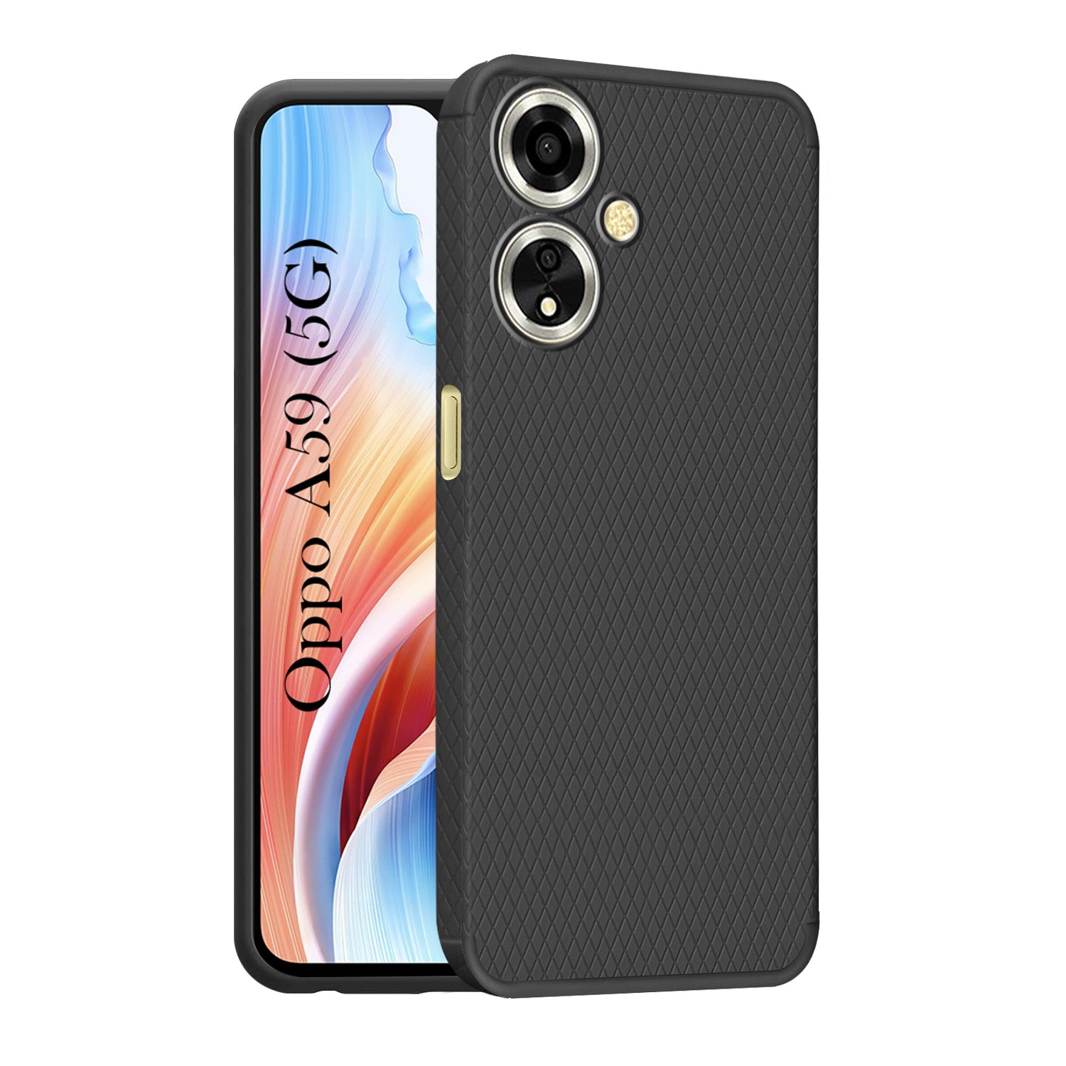 For Oppo A59 5G Back Cover Case Liquid Silicone (Camera Protection | Side Grip Texture | Soft and Flexible)