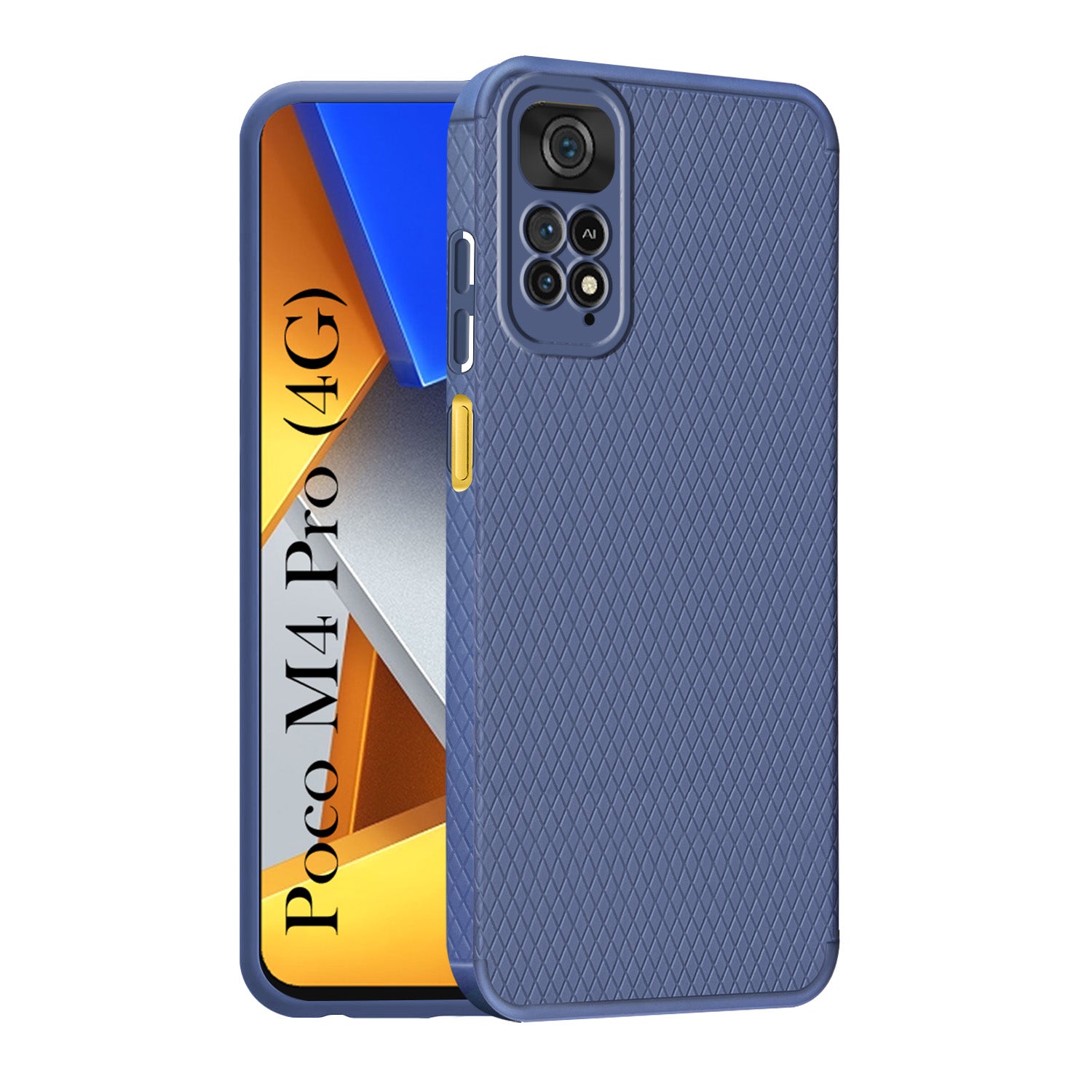 For Poco M4 Pro 4G Back Cover Case (Liquid Silicone | Side Grip | Camera Protection)
