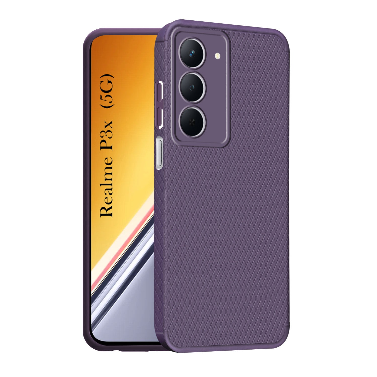 For Realme P3x Back Cover Case (Liquid Silicone | Side Grip | Camera Protection)