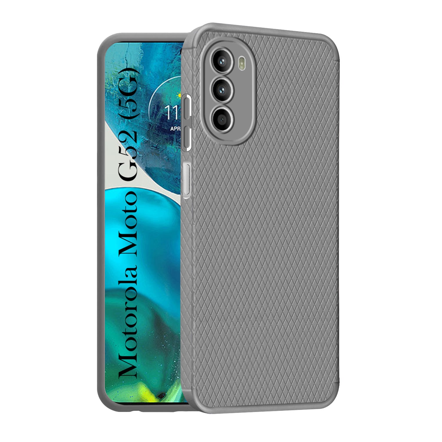 For Motorola Moto G52 5G Back Cover Case (Liquid Silicone | Side Grip | Camera Protection)