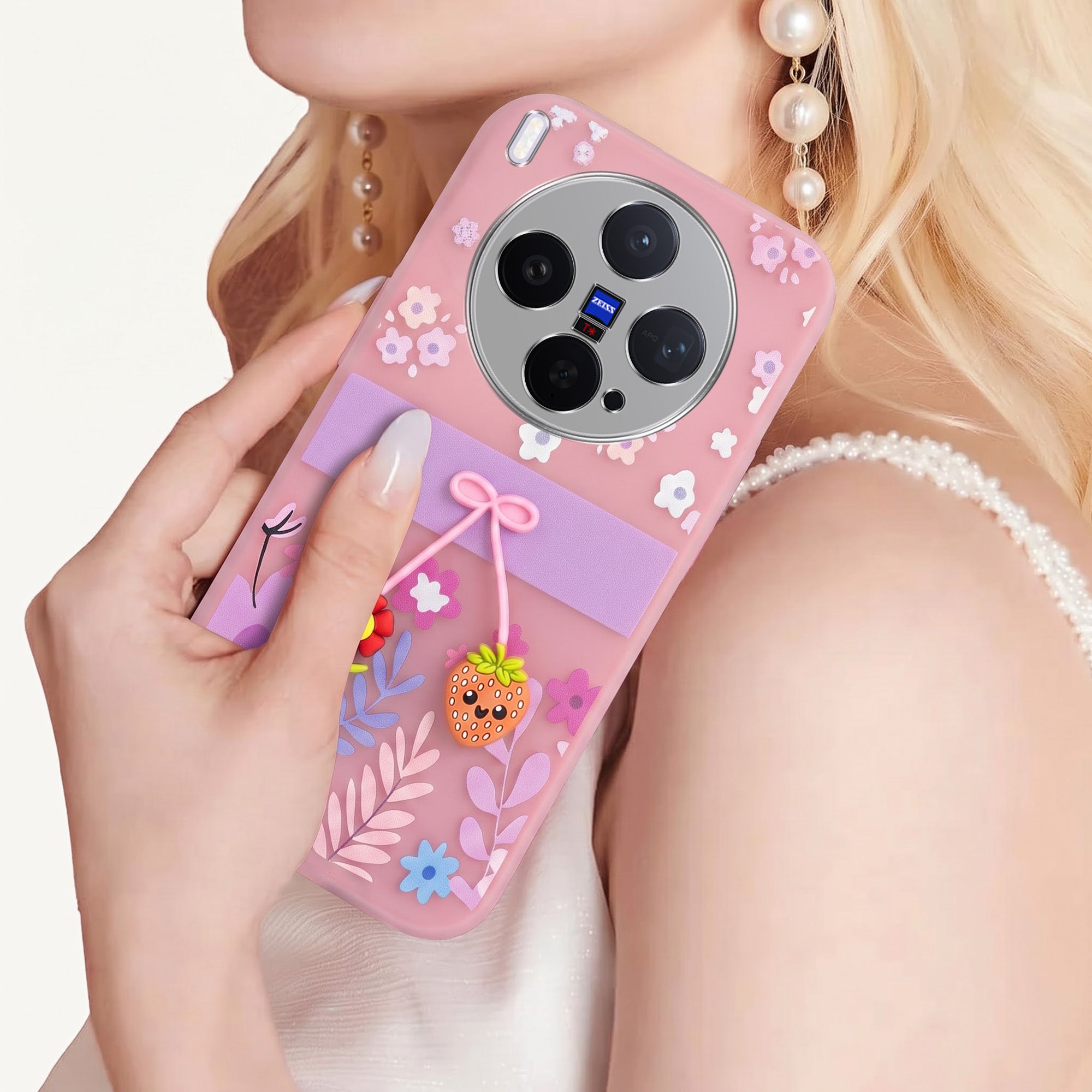 For Vivo X300 5G Back Cover Case (3D Cute Cartoons | Hard Back Side Soft | Matte Premium Finish | HD Printing)