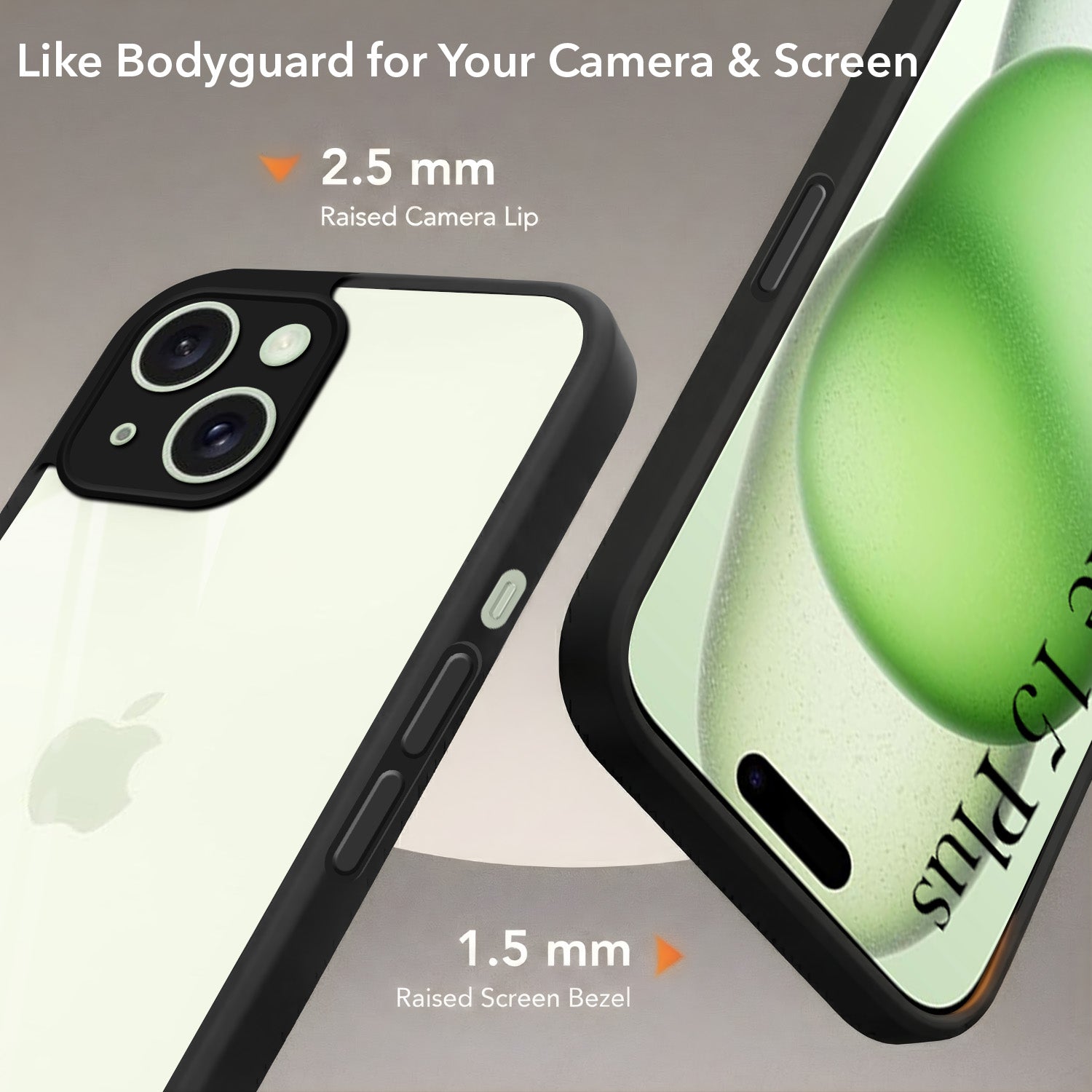 For Apple iPhone 15 Plus Back Cover Case (Built-in Stand | Lifetime Anti Yellow | Kickstand Shockproof | Camera Protection | MagSafe Compatible)