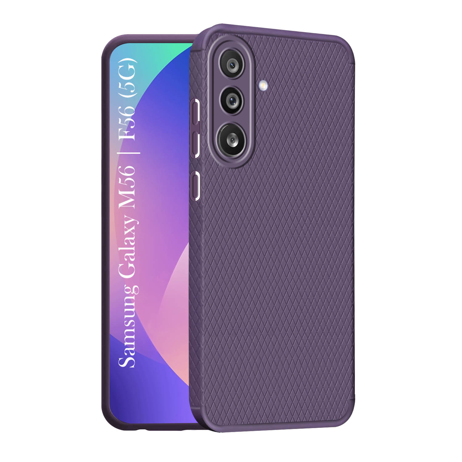 For Samsung Galaxy M56 | Samsung Galaxy F56 Back Cover Case (Liquid Silicone | Side Grip | Camera Protection)