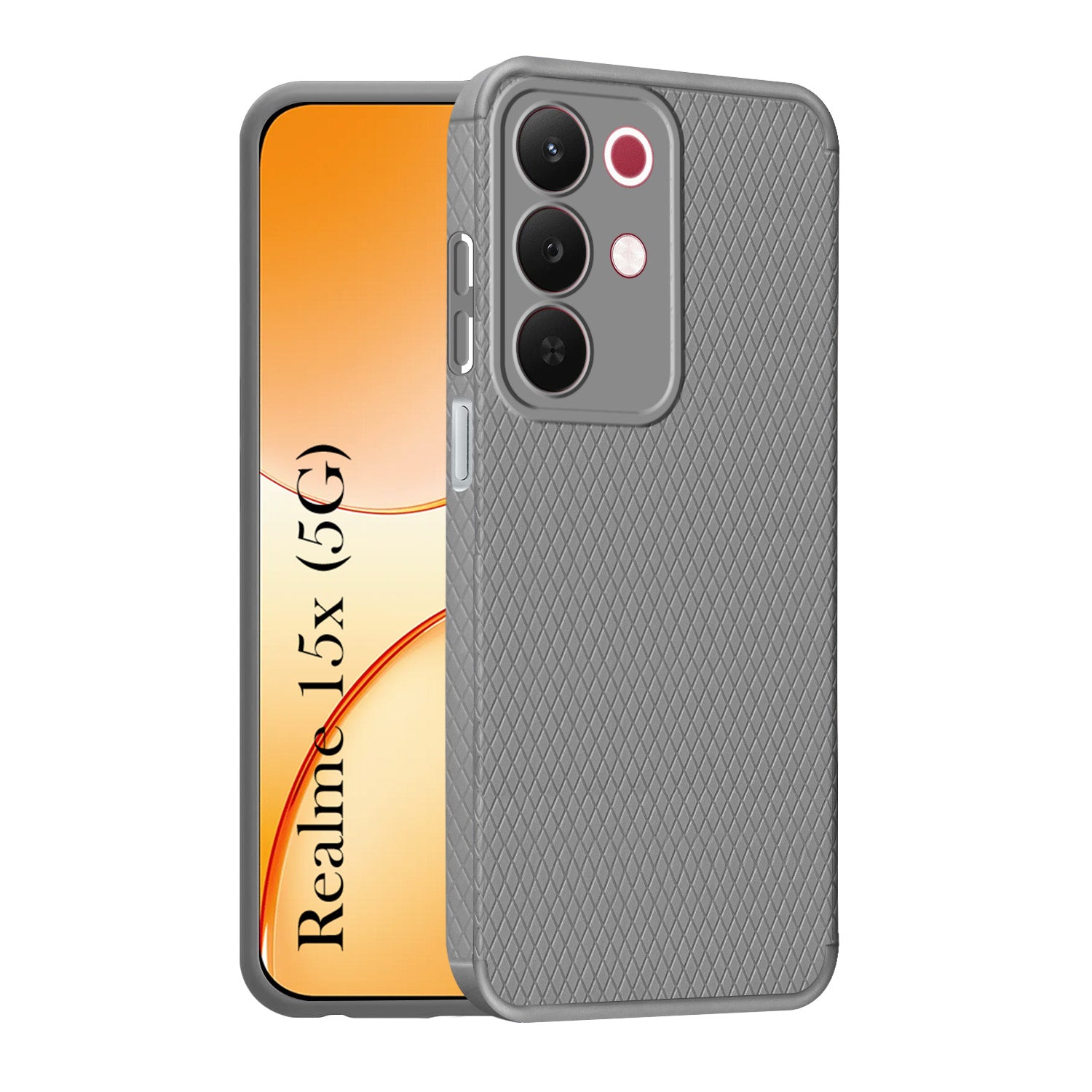 For Realme 15X Back Cover Case Liquid Silicone (Camera Protection | Side Grip Texture | Soft and Flexible)