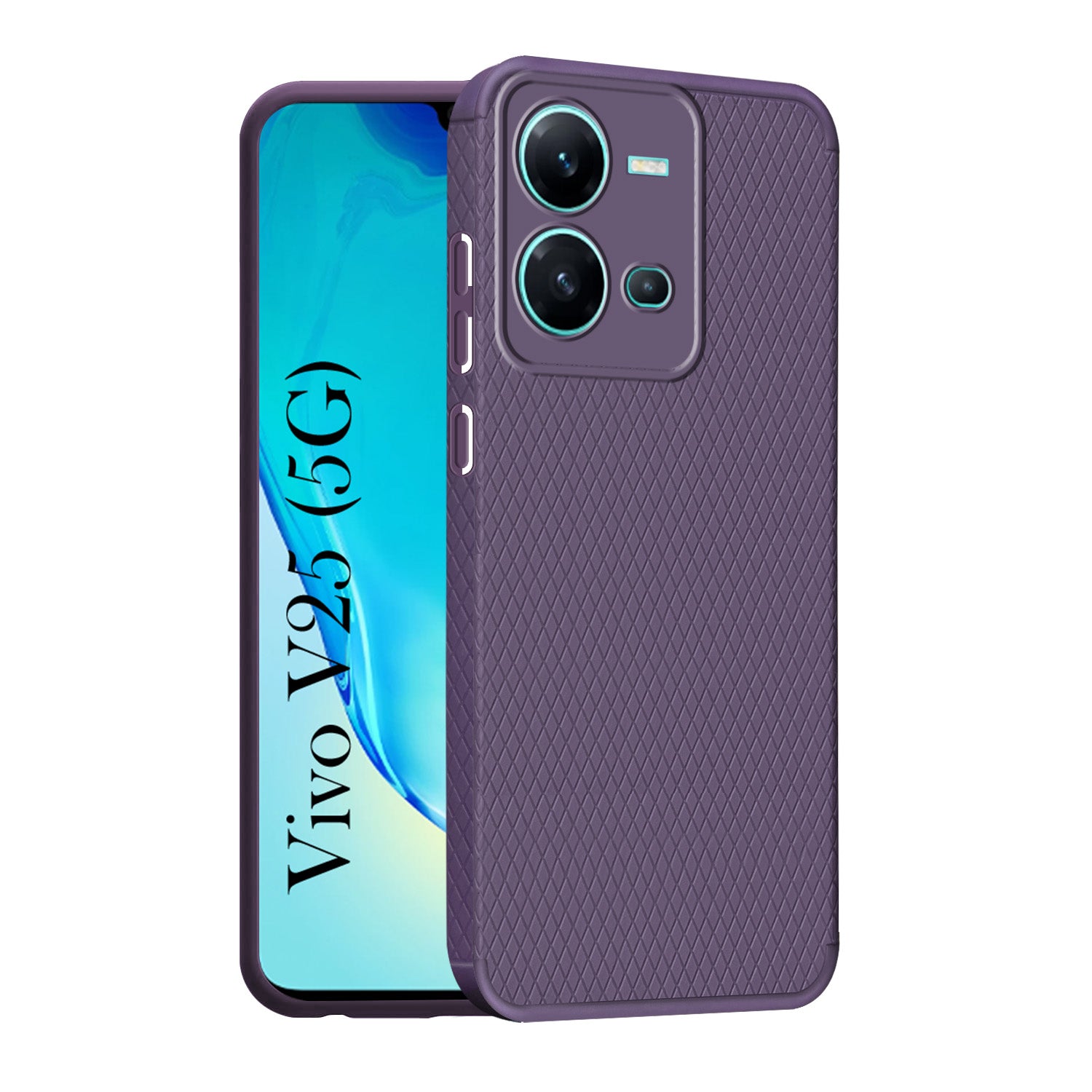 For Vivo V25 5G Back Cover Case (Liquid Silicone | Side Grip | Camera Protection)