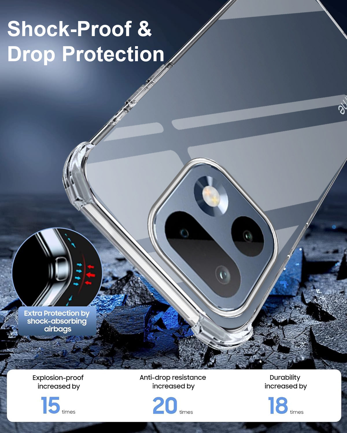For Realme 16 Pro Back Cover Shockproof Crystal-Clear (Drop & Camera Protection | Hard Polycarbonate)