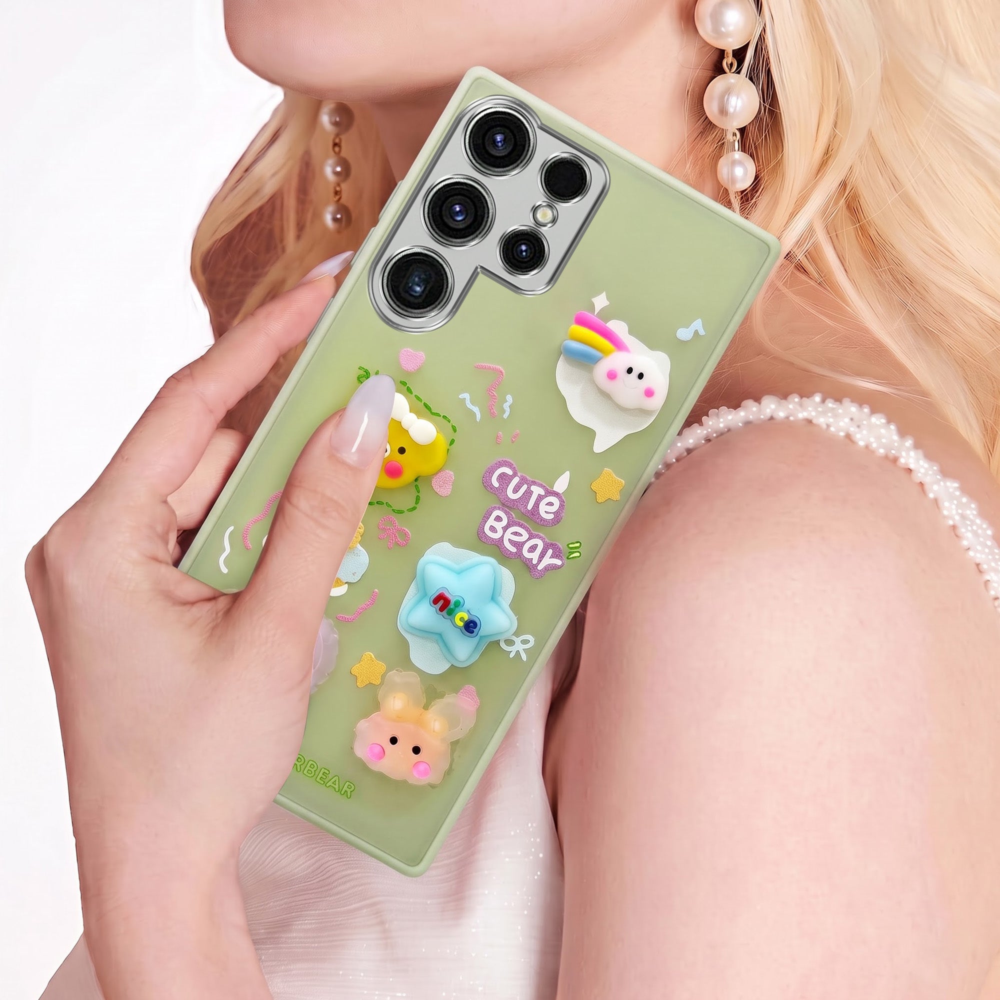 For Samsung Galaxy S23 Ultra Back Cover Case (3D Cute Cartoons | Hard Back Side Soft | Matte Premium Finish | HD Printing)