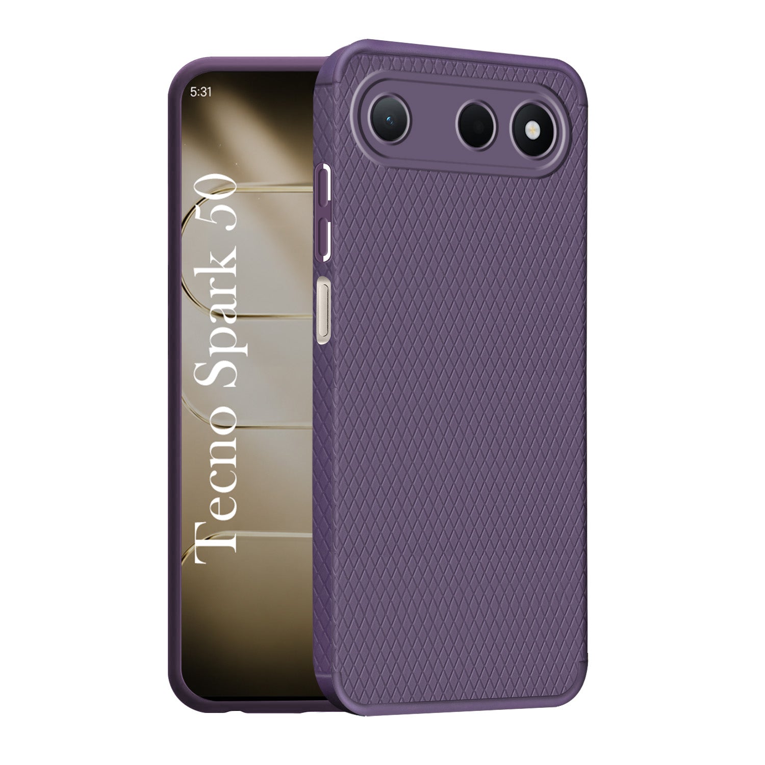 For Tecno Spark 50 Back Cover Case Liquid Silicone (Camera Protection | Side Grip Texture | Soft and Flexible)