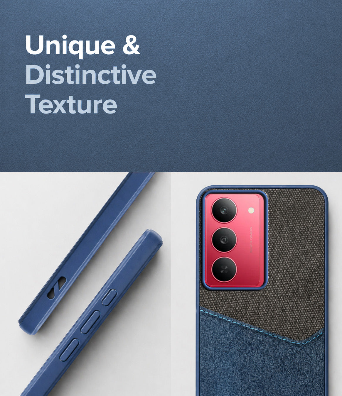 For Realme 14X Back Cover Case (Dual PU Leather Stitch | Professional Minimalist | Soft and Flexible)