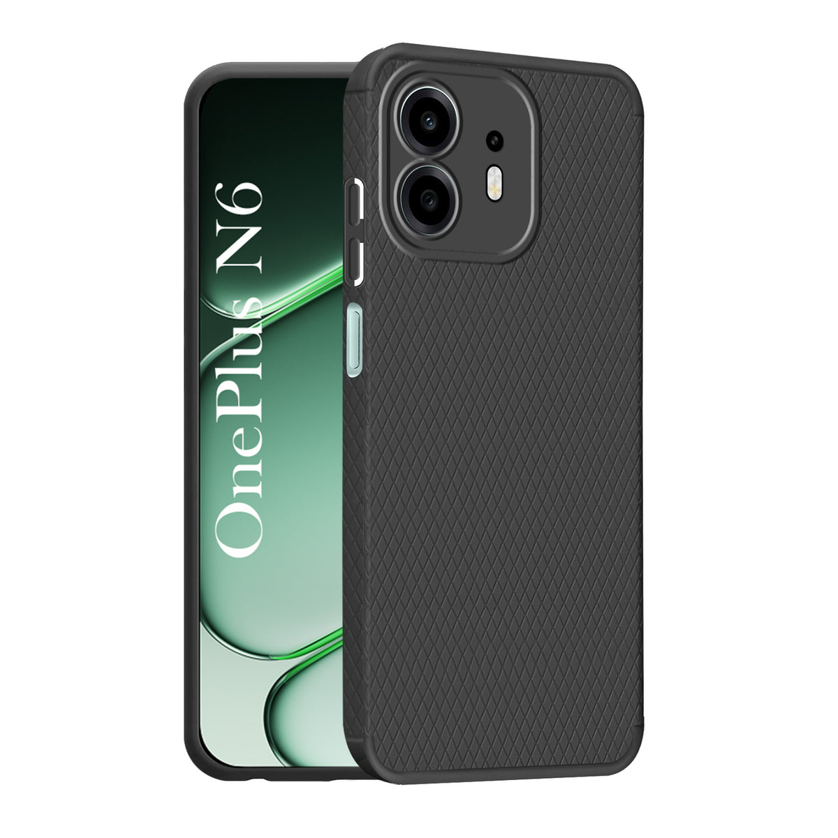 For OnePlus N6 Back Cover Case Liquid Silicone (Camera Protection | Side Grip Texture | Soft and Flexible)